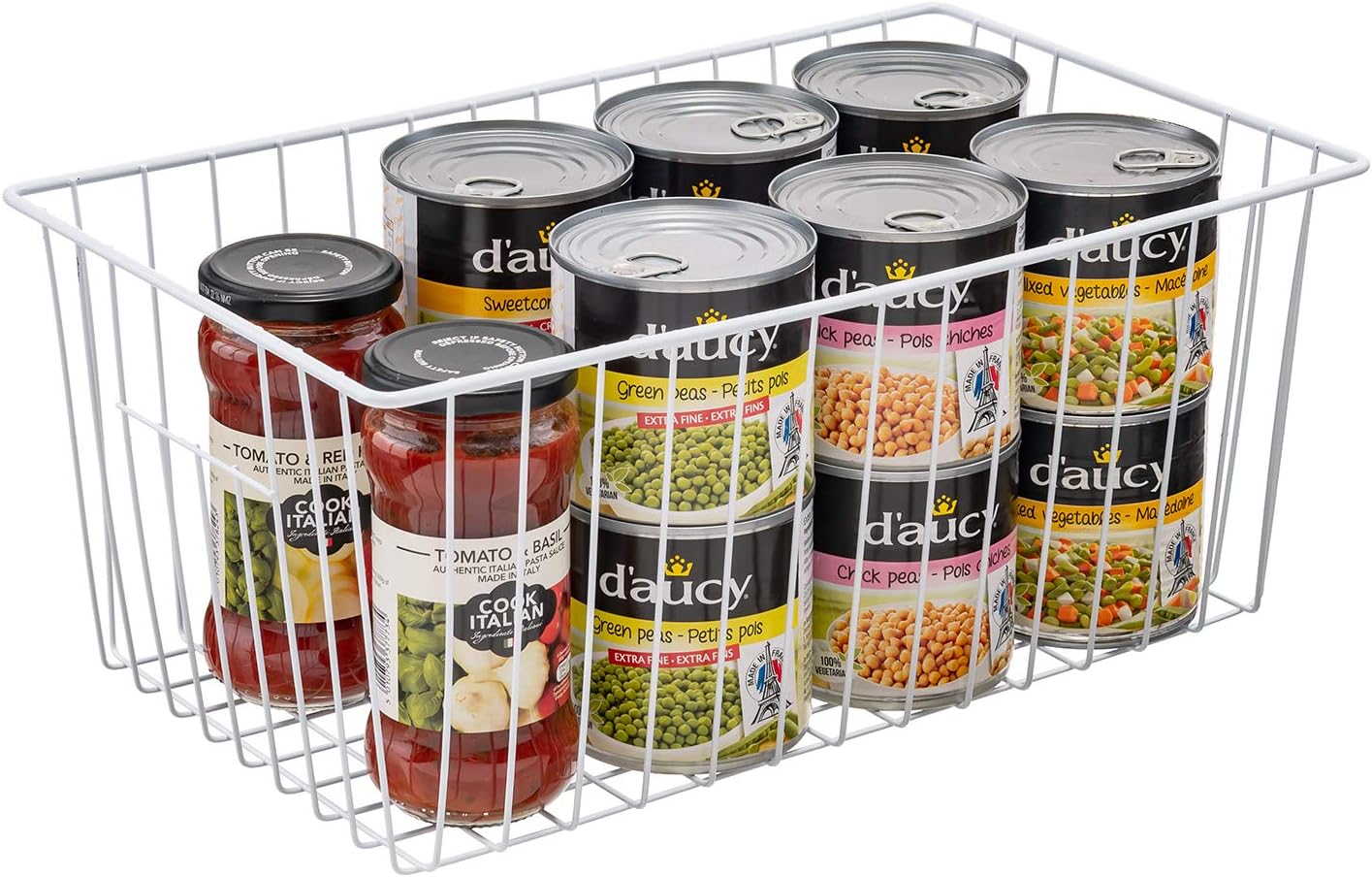 16Lx12W inch Wider Freezer Storage Organizer Baskets Container