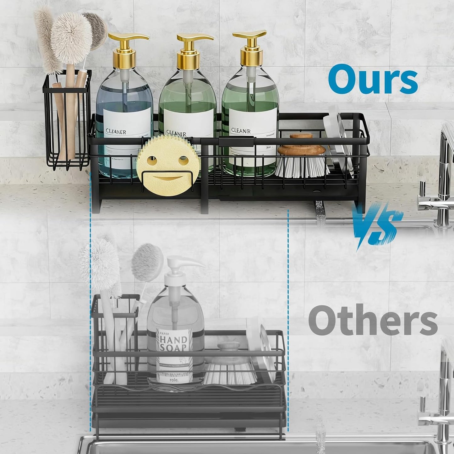 Extra Large Extendable Sponge Holder for Kitchen Sink