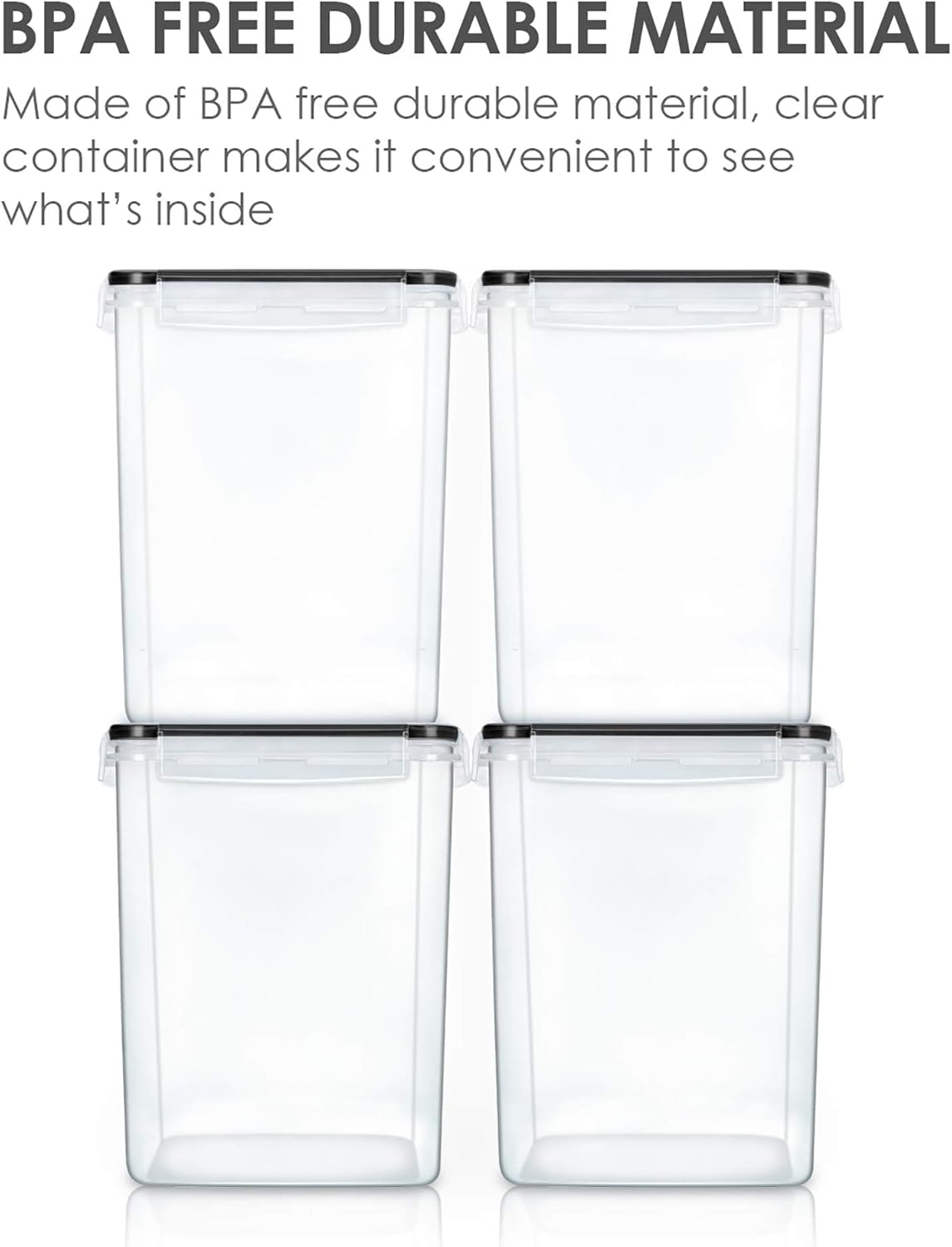 4 PCS Large Food Storage Containers 5.2L / 175oz