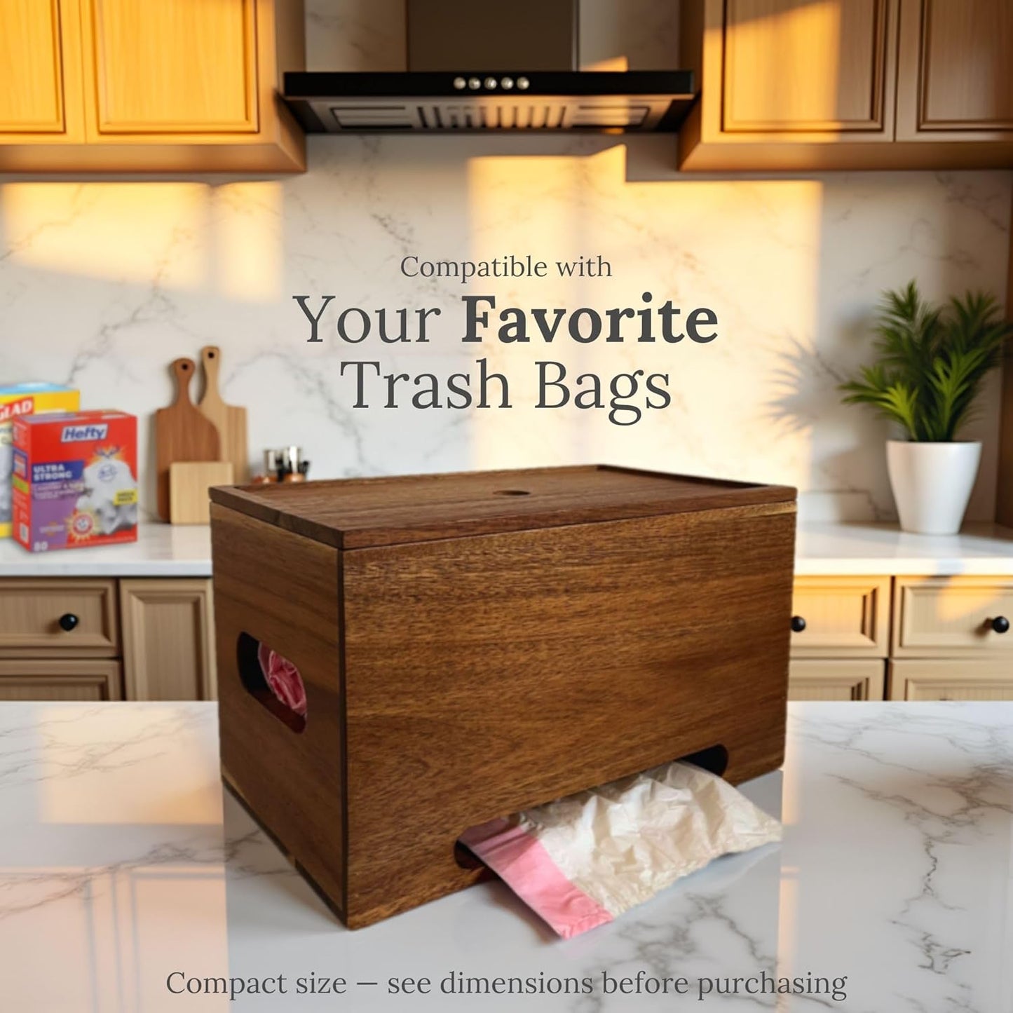 Trash Bag Holder Dispenser – 13-Gallon Storage for Under Sink, Kitchen