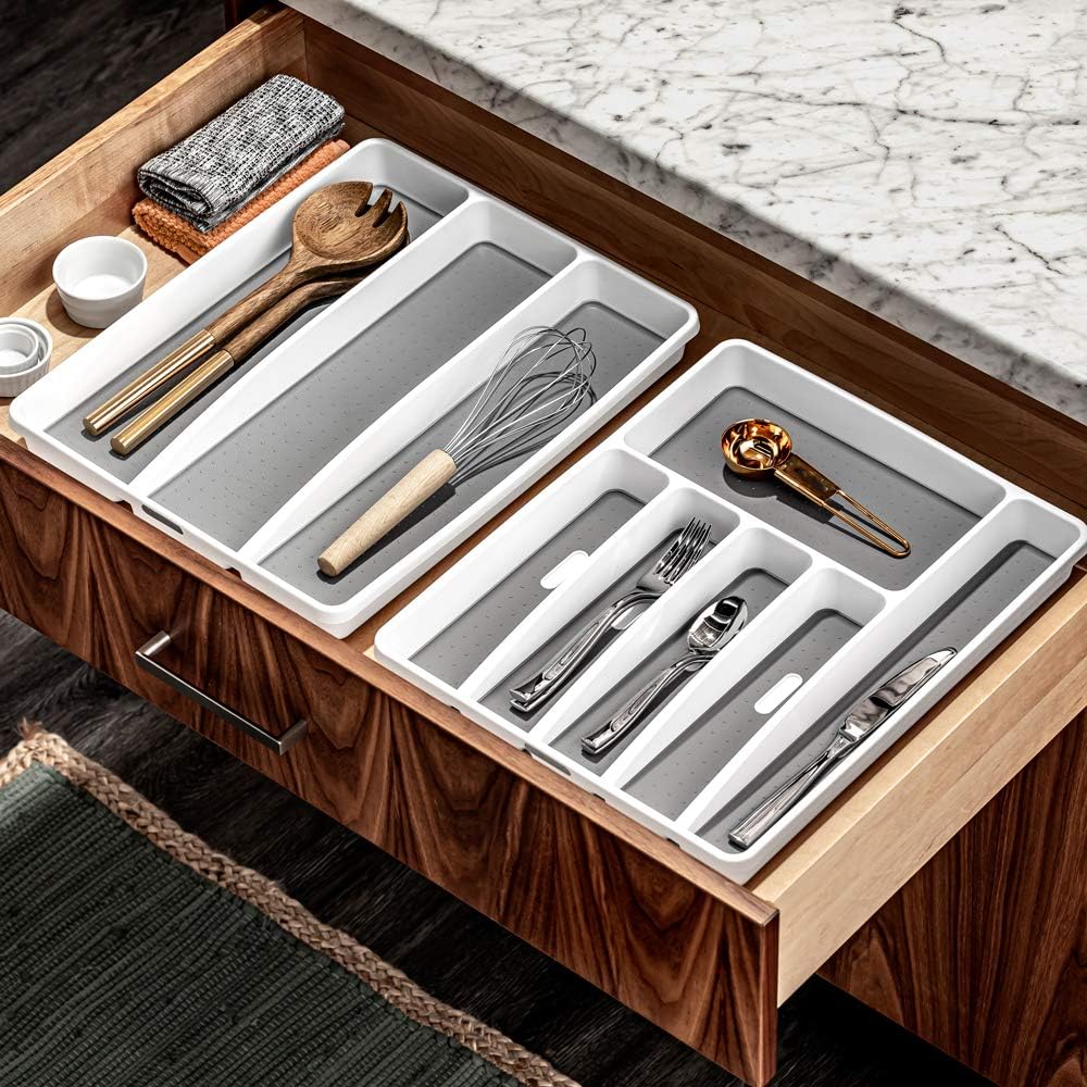 3 Compartment Utensil Tray, Multi Purpose Storage Organizer