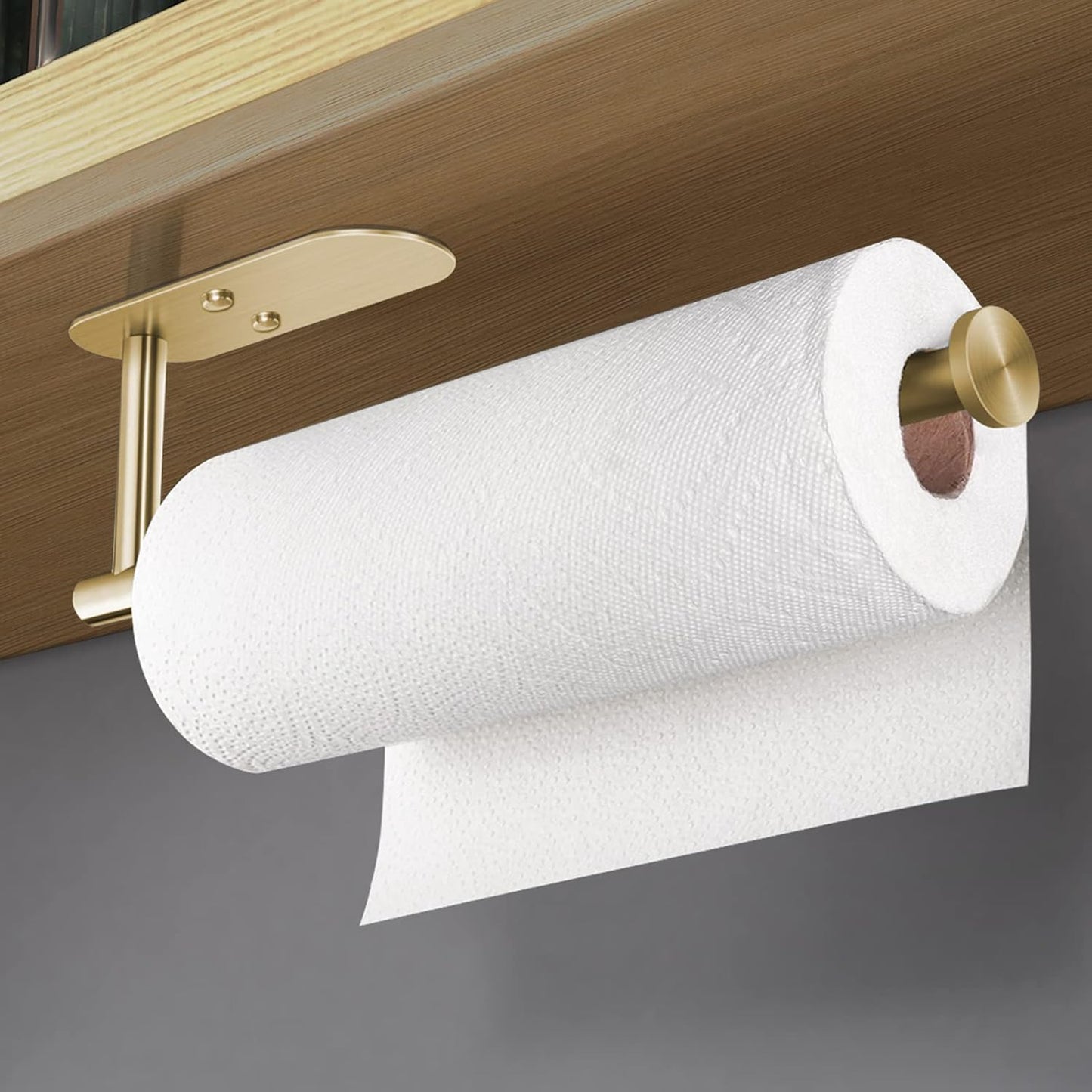 Adhesive Paper Towel Holder Under Cabinet Wall Mount for Kitchen Paper Towel