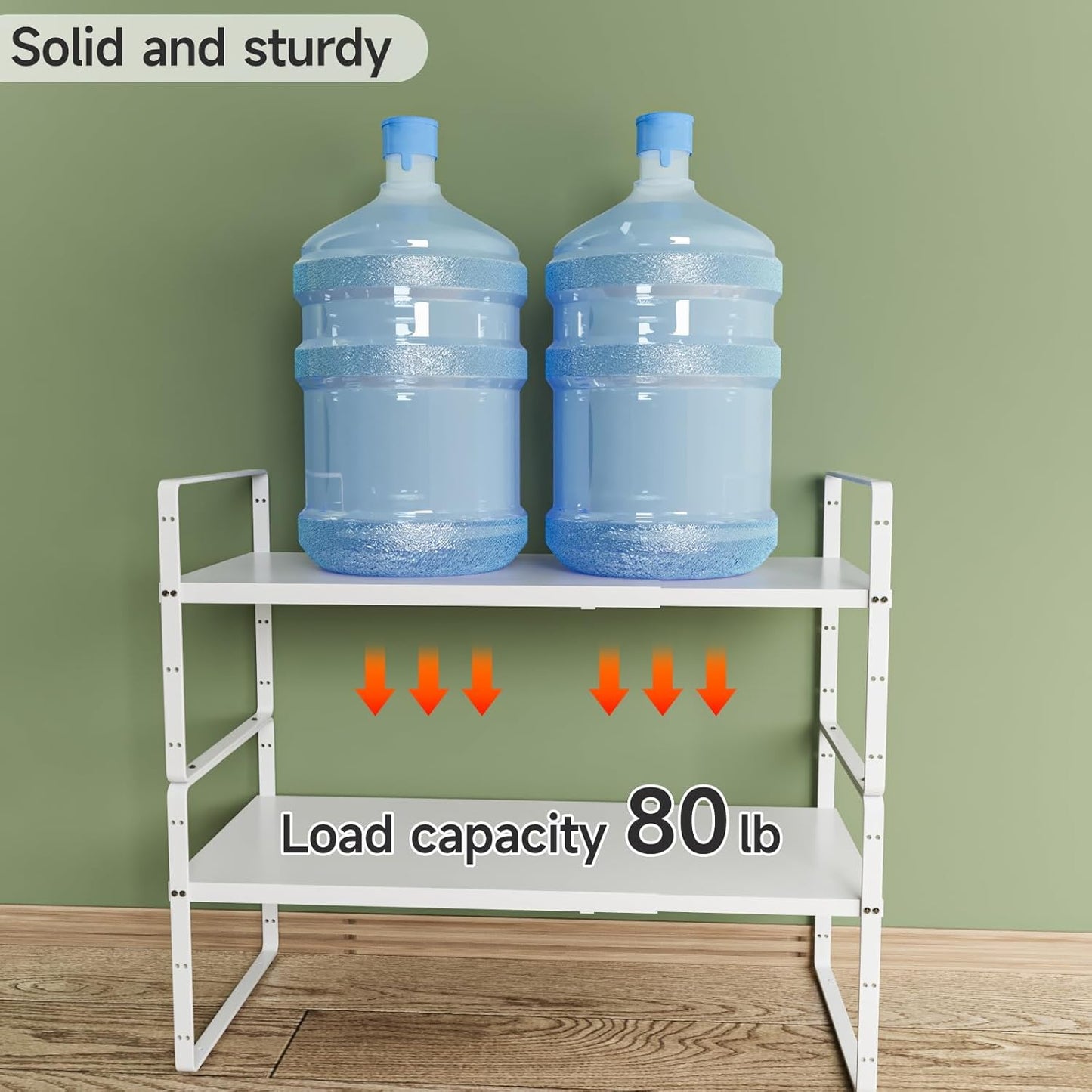 2Pack 16.5-27’’L Expandable Stackable Cabinet Shelves