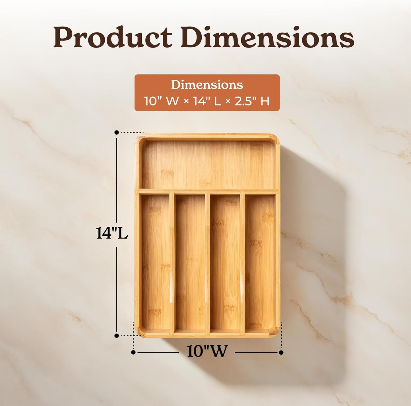 Silverware Drawer Organizer – Bamboo Kitchen Drawer Organizer