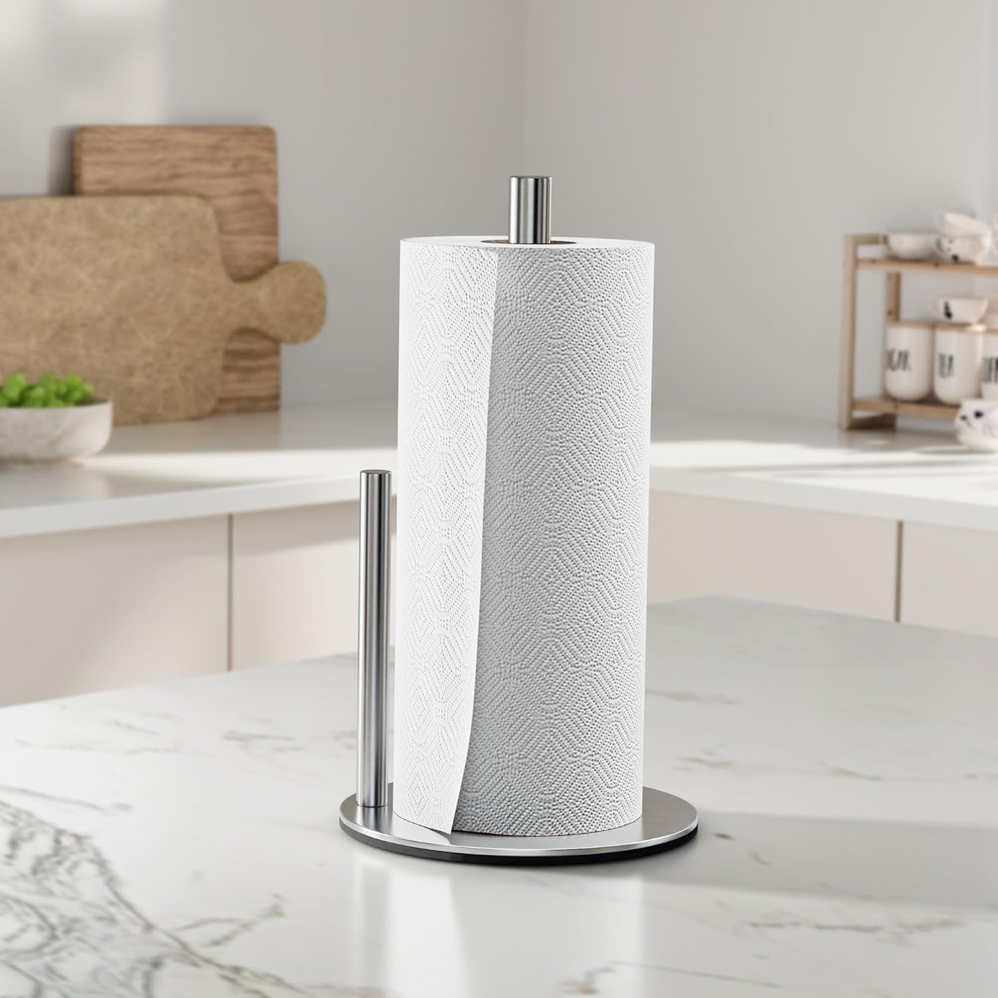Stainless Steel Paper Towel Holder Stand for Kitchen Countertop and Bathroom