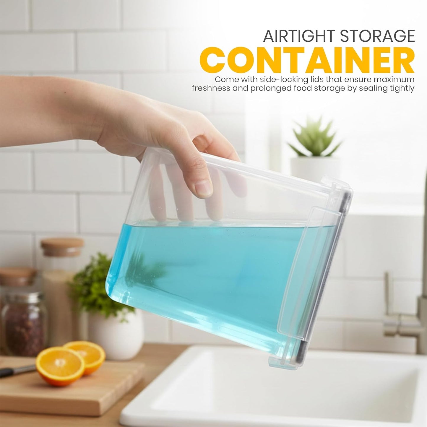 Airtight Food Storage Containers Set with Lids – 24 Pack BPA-Free Plastic Pantry Organizers for Cereal, Flour, Sugar & Dry Food (Clear)