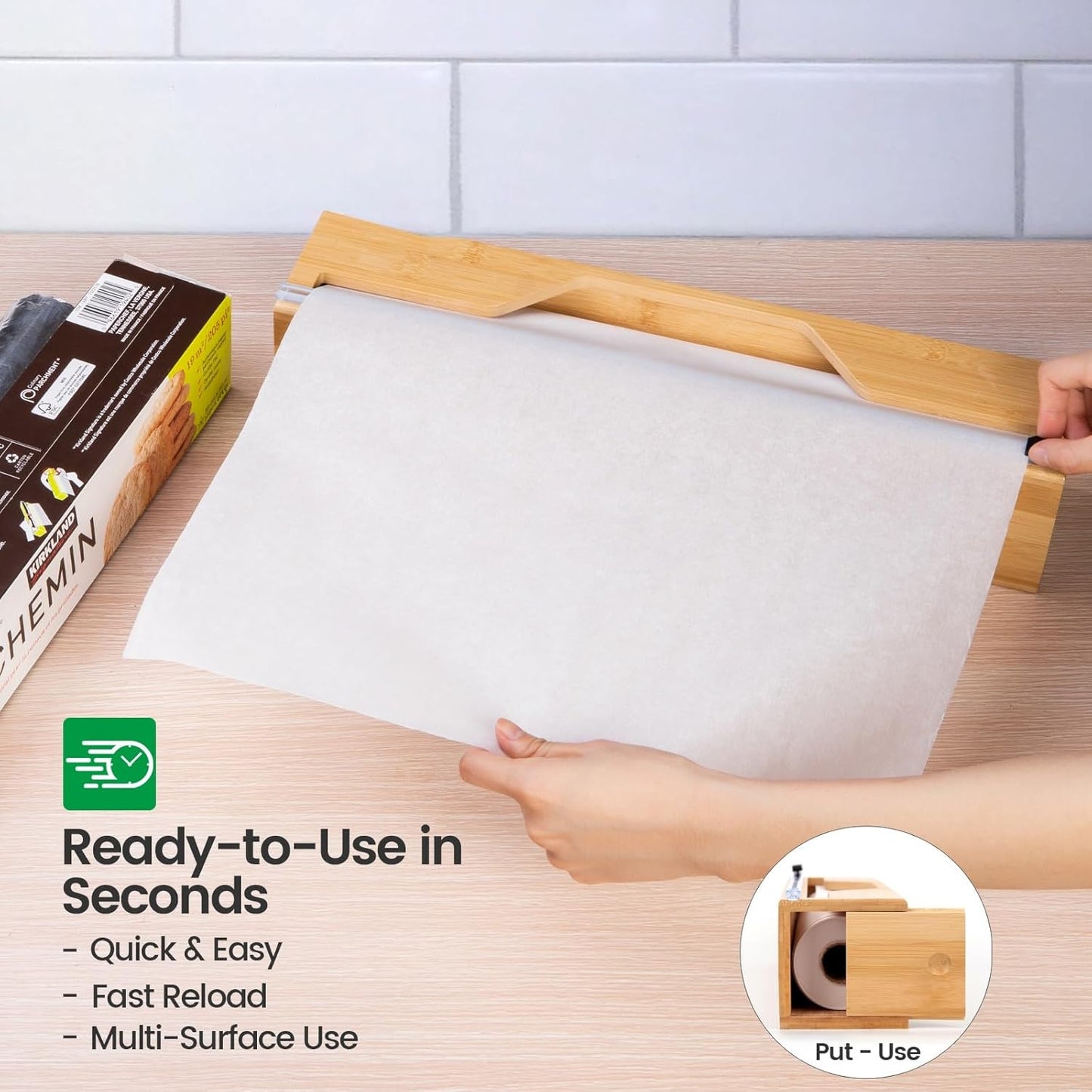 15 Inch Parchment Paper Dispenser with Cutter for Costco-Sized Roll