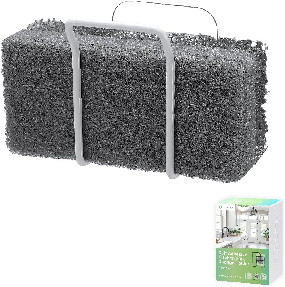 Hook LAB Reusable Sponge Holder for Kitchen Sink & Bathroom 