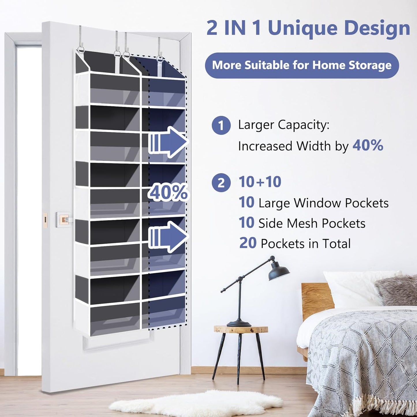 Heavy Duty Over The Door Organizer 5 Tiers
