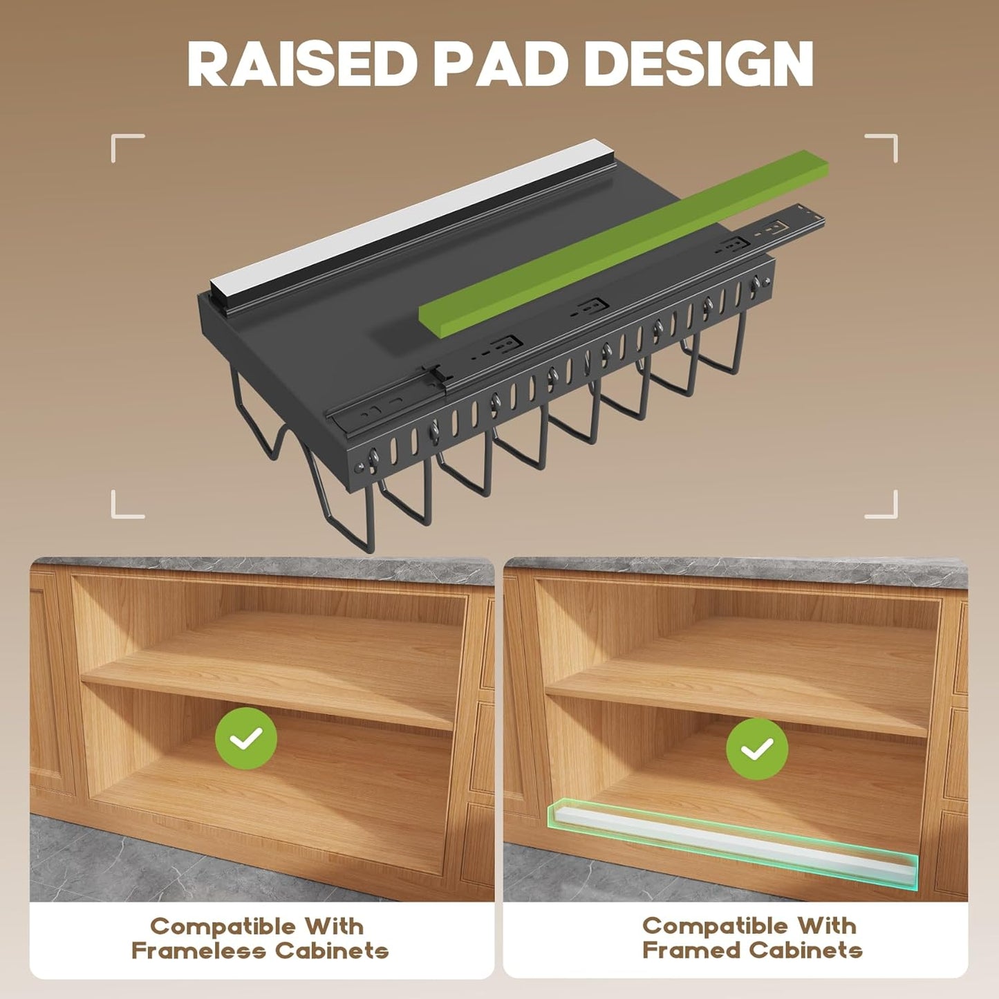 Pull Out Pots and Pans Organizer Under Cabinet, Sliding Lid Holder and Pan Rack in Kitchen