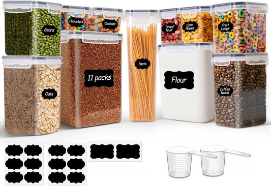 Airtight Food Storage Containers with Lids, 11 Pcs Canisters Sets for the Kitchen