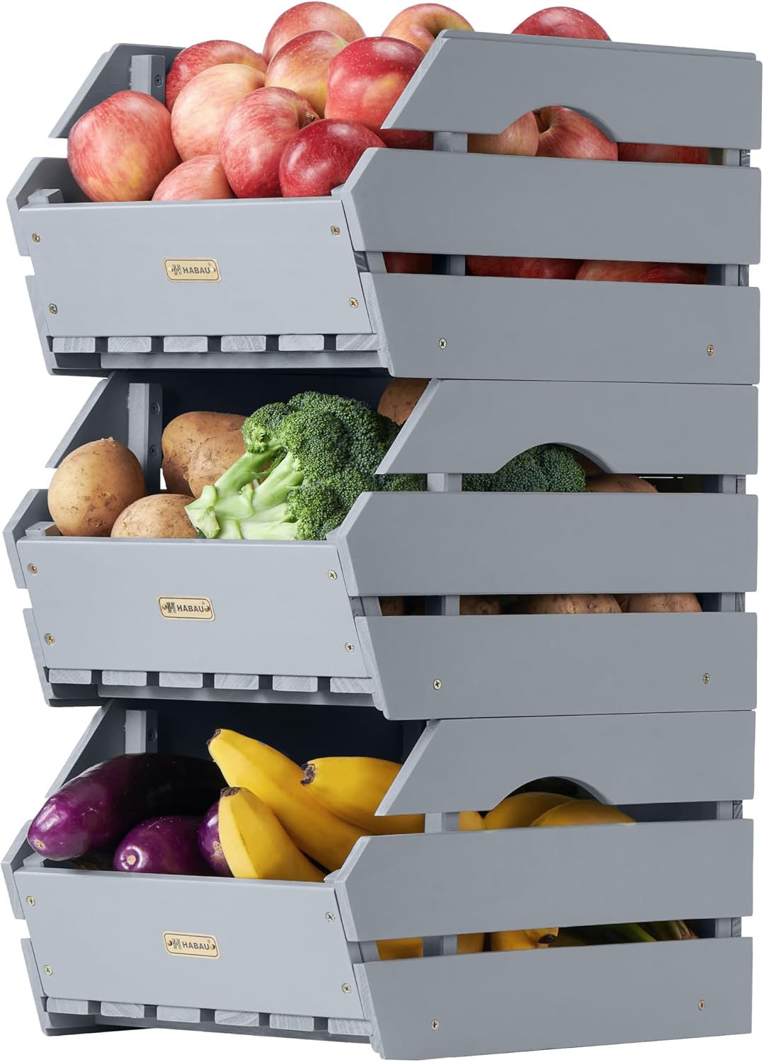 Wood Potato Onion Storage Bins
