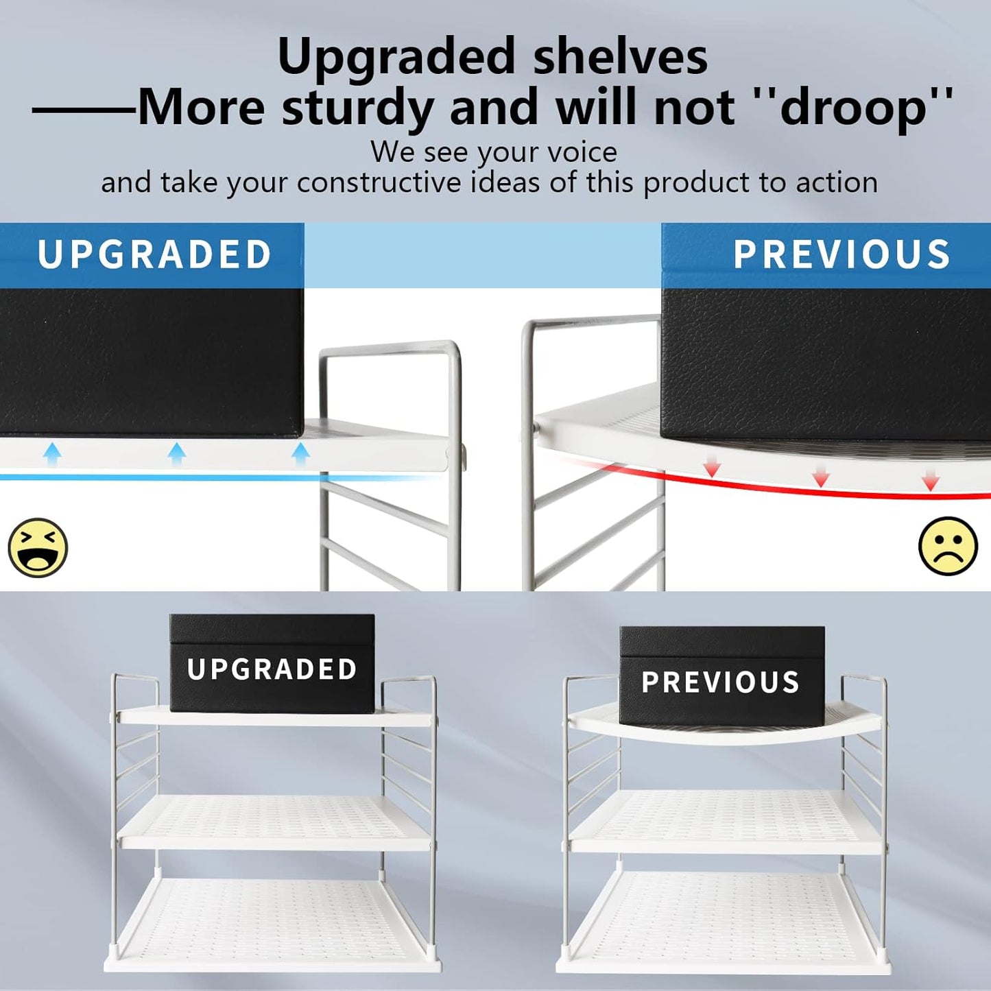 Upgraded Cabinet Organizers and Storage -Divided Compartment Holder for Plastic Bag, Wrap, Foil