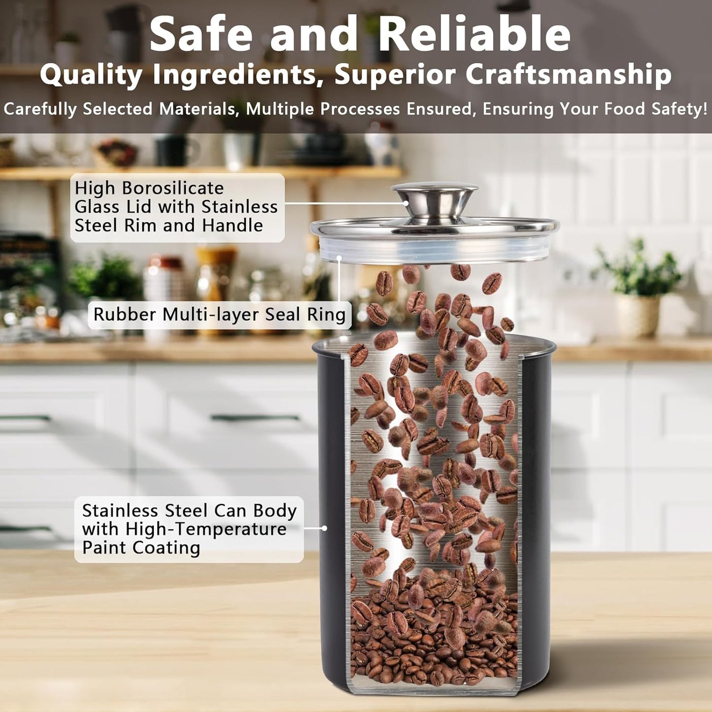 Stainless Steel Food Canister Set of 4-Piece
