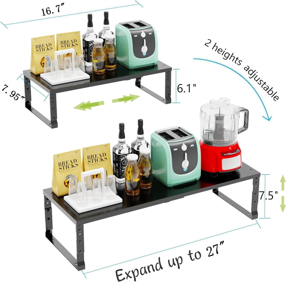 Jojocross Expandable Stackable Spice Rack Organizer for Kitc
