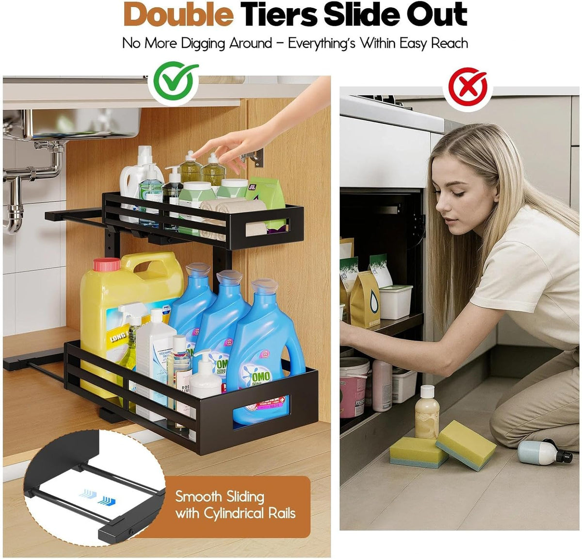 1-Pack Under Sink Organizers and Storage