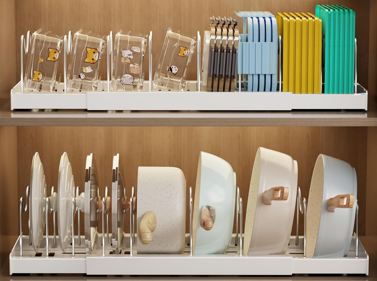 2 Pack Pots and Pans Organizer Under Cabinet