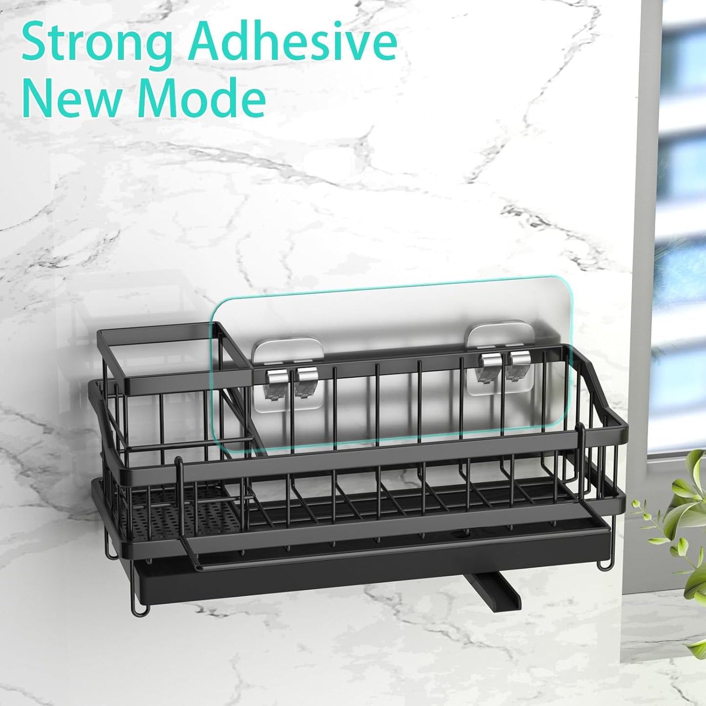 Sponge Holder for Kitchen Sink - Countertop Rustproof Stainless Steel, Kitchen Gadgets Accessories