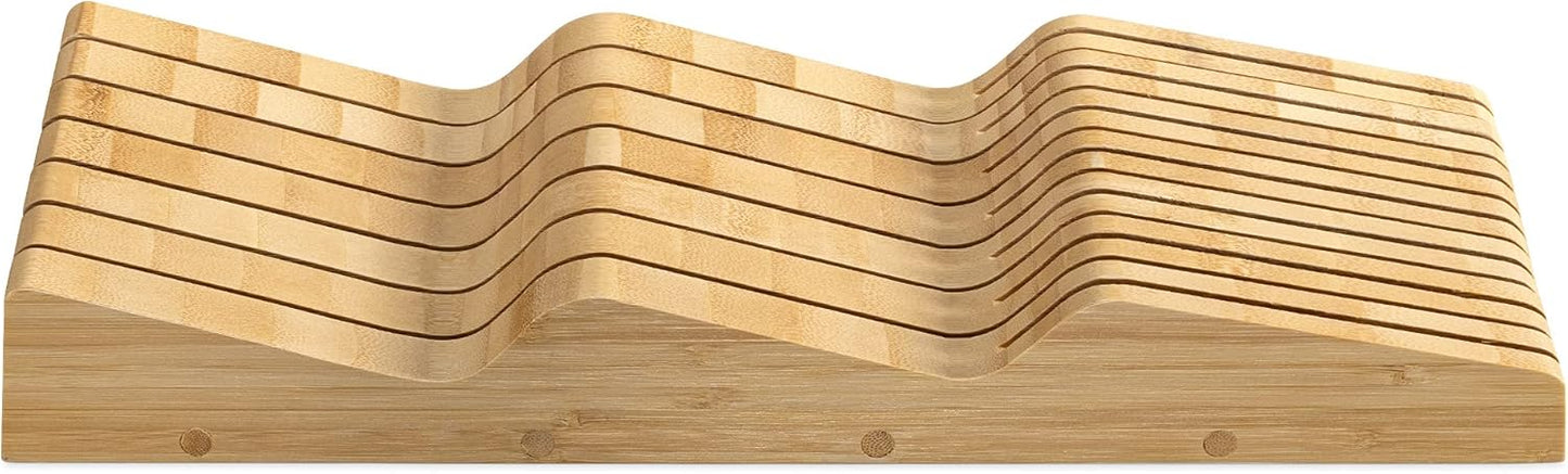 In-Drawer Knife Block - Organizer with Slots for 13 Knives