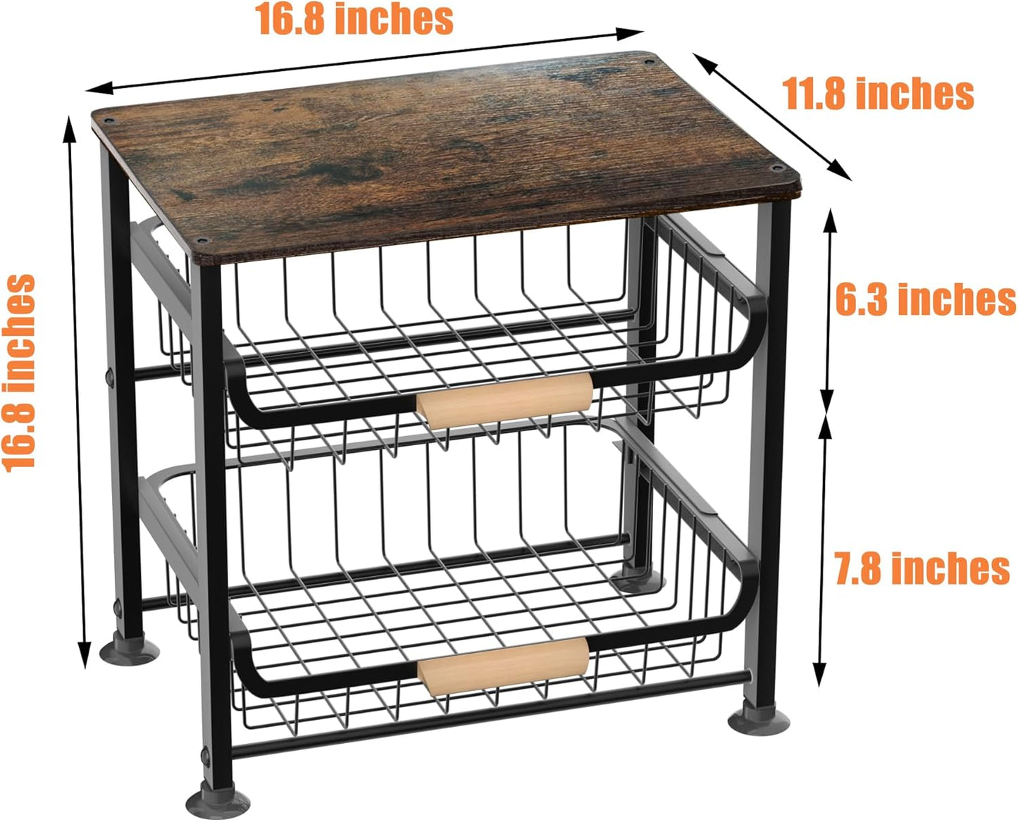 3-layer Kitchen Fruit Storage Basket Snack Rack