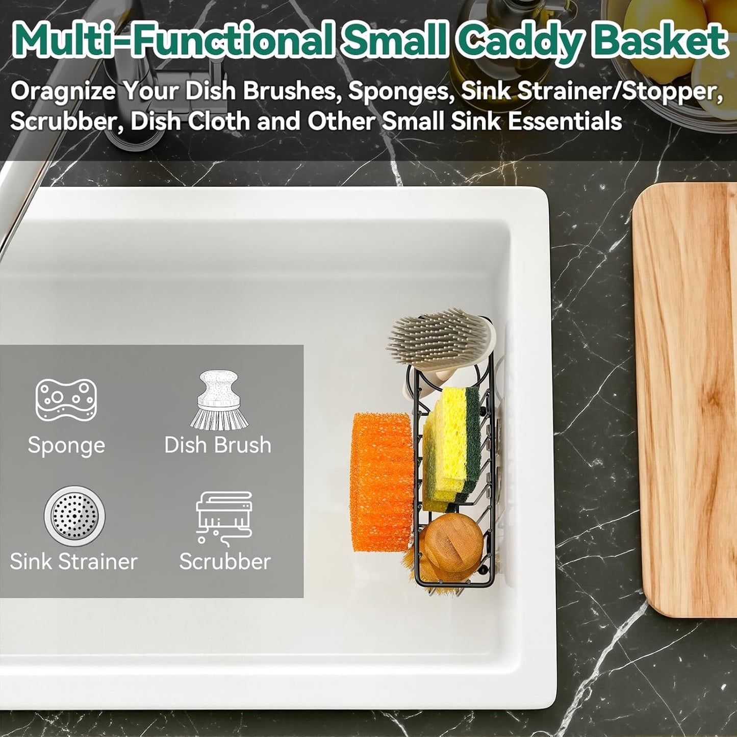 3-IN-1 Multiuse Sponge Holder for Kitchen Sink