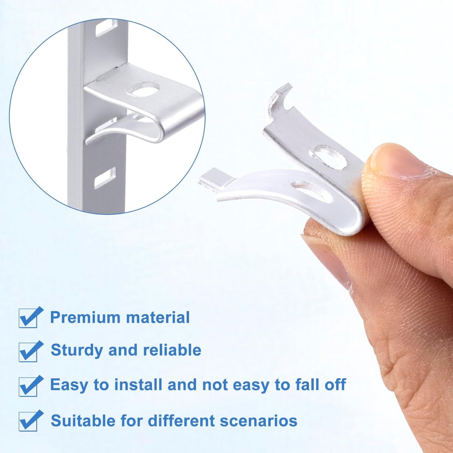 40pcs Cabinet Shelf Clips, Metal Adjustable Shelf Bracket Clips, Shelf Pegs, Shelf Support Pins