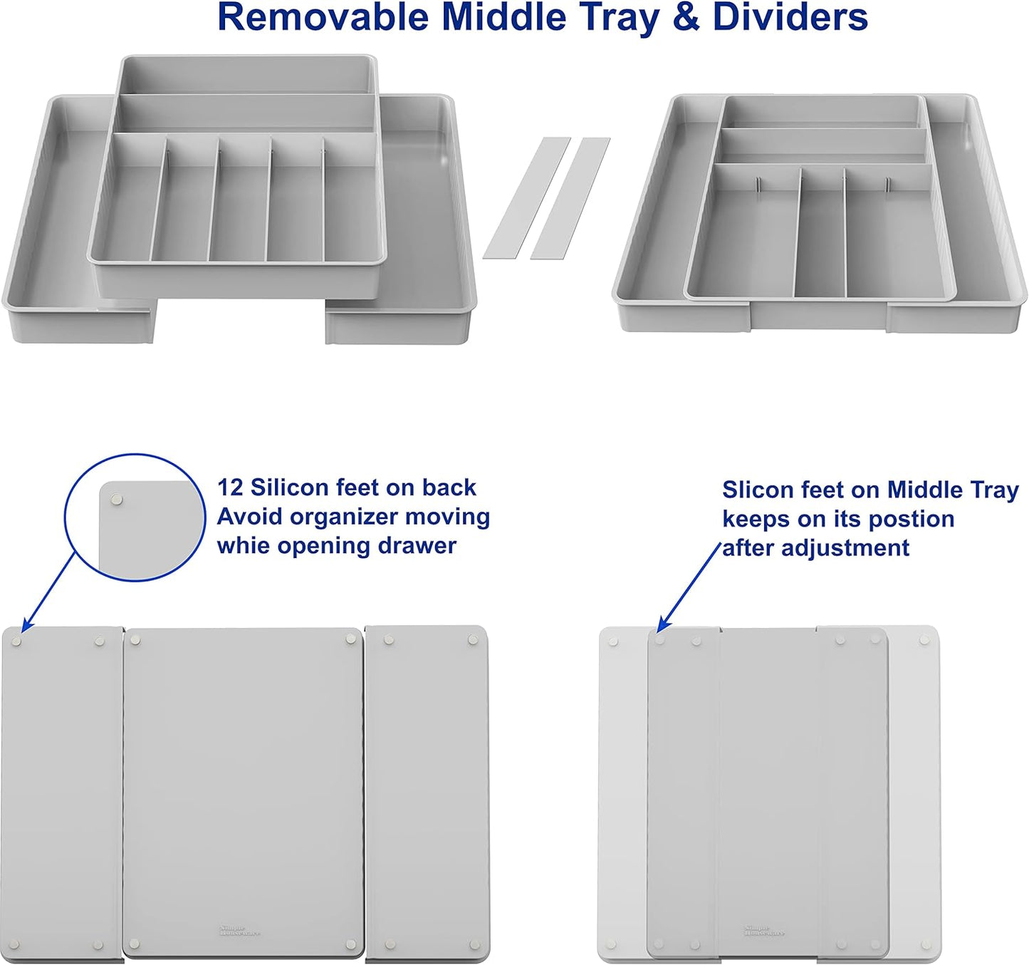 Expandable Kitchen Drawer Flatware Organizer