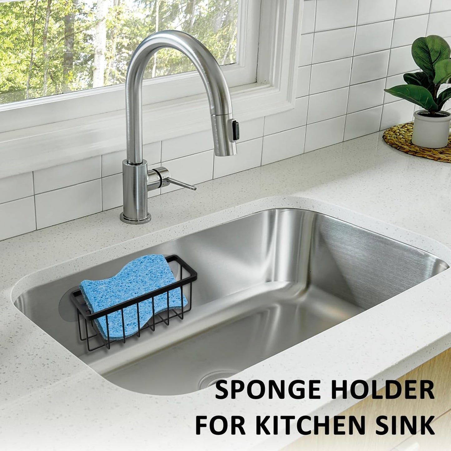 Sponge Holder for Kitchen Sink Suction,Kitchen Sink Sponge Holder,Sink Caddy