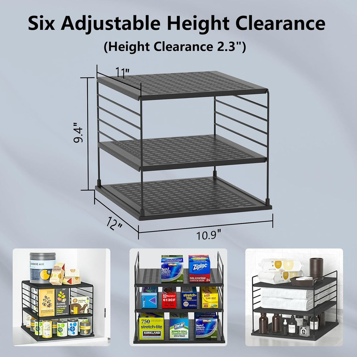 Upgraded Cabinet Organizers and Storage -Divided Compartment
