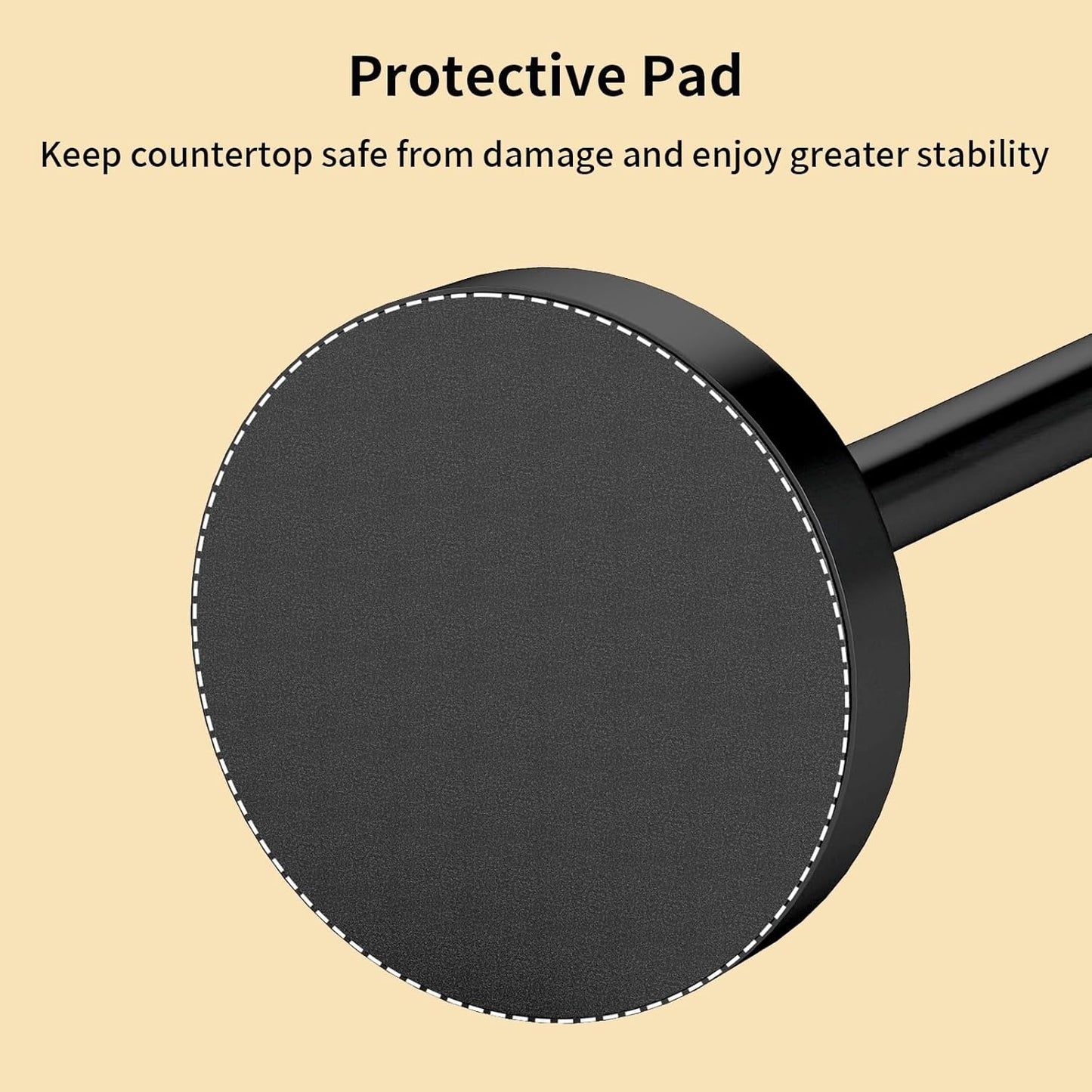 Paper Towel Holder Countertop, Black Paper Towel Holder with Weighted Base Non Slip
