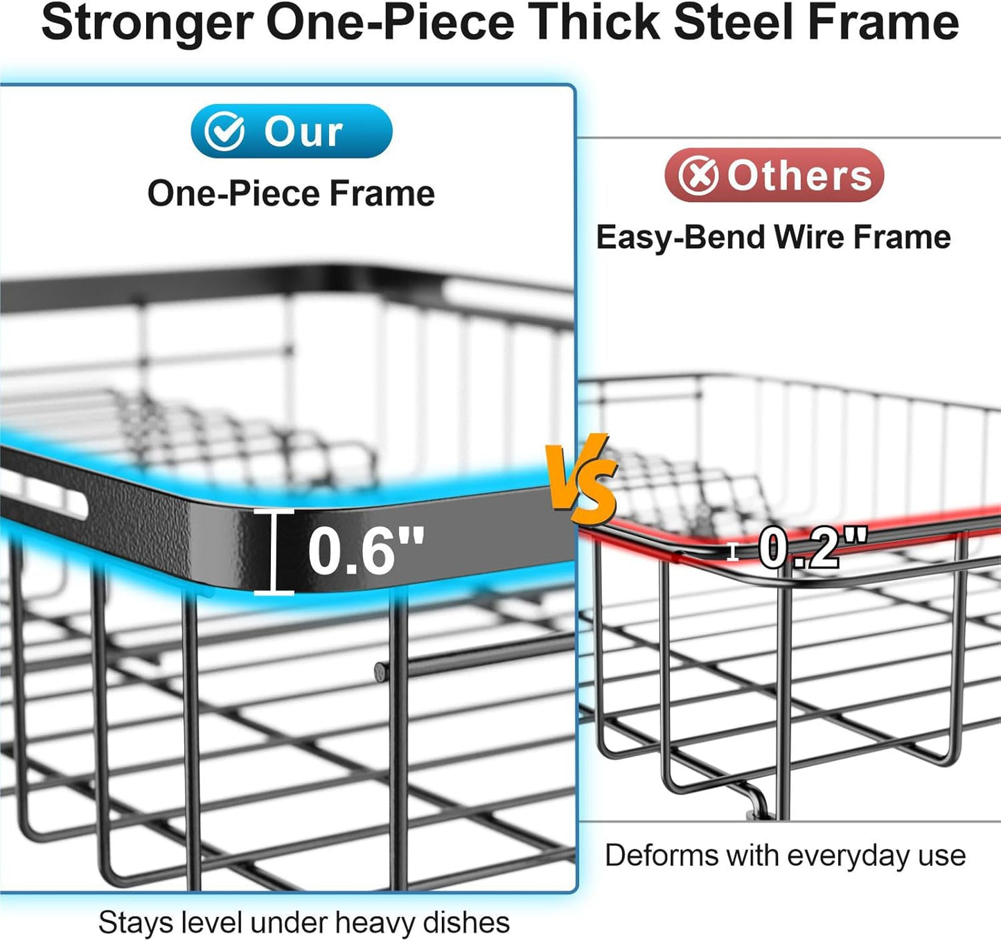 Expandable Dish Drying Rack for Kitchen Sink