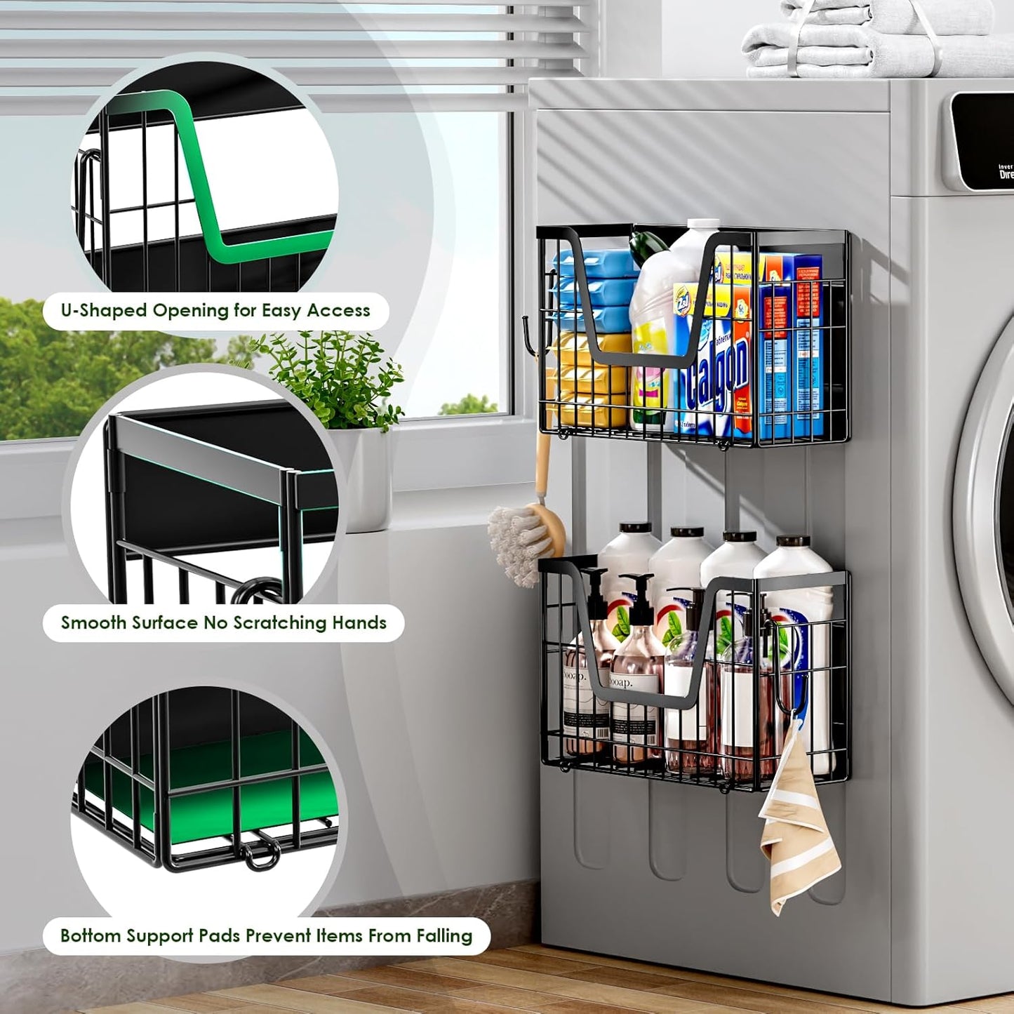 Magnetic Shelf for Fridge, Fruit Potato and Onion Storage Bins