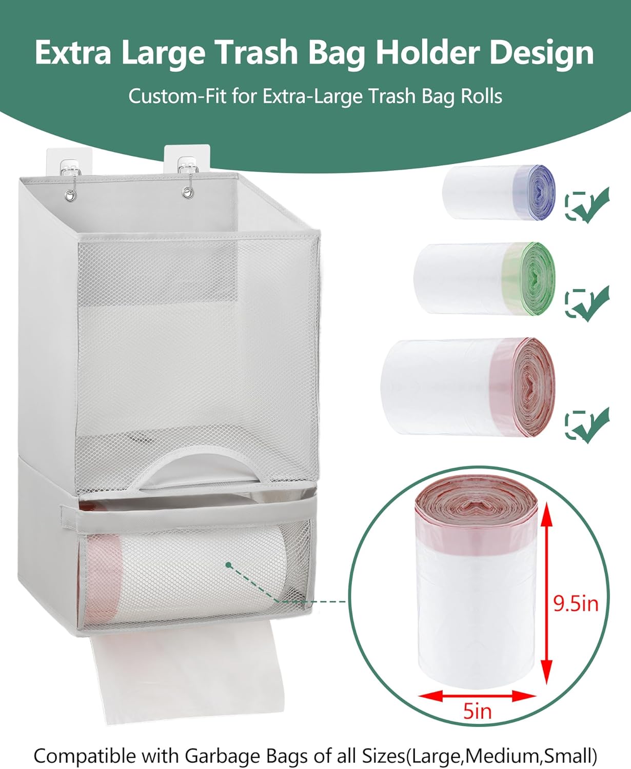 Bag Saver - Extra Large 2 in 1 Plastic Bag Holder Storage