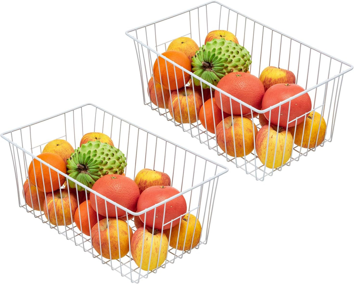 16Lx12W inch Wider Freezer Storage Organizer Baskets Container