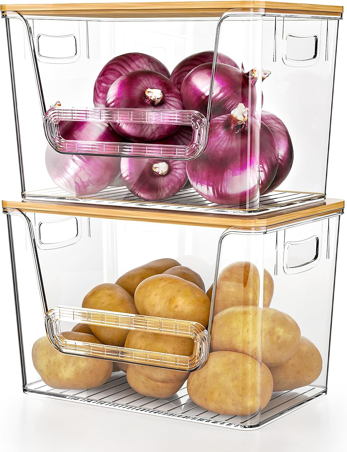 2 Set Pantry Organizers and Storage, Trash Bag Holder Under Sink Organizer for 4-13 Gal Bags