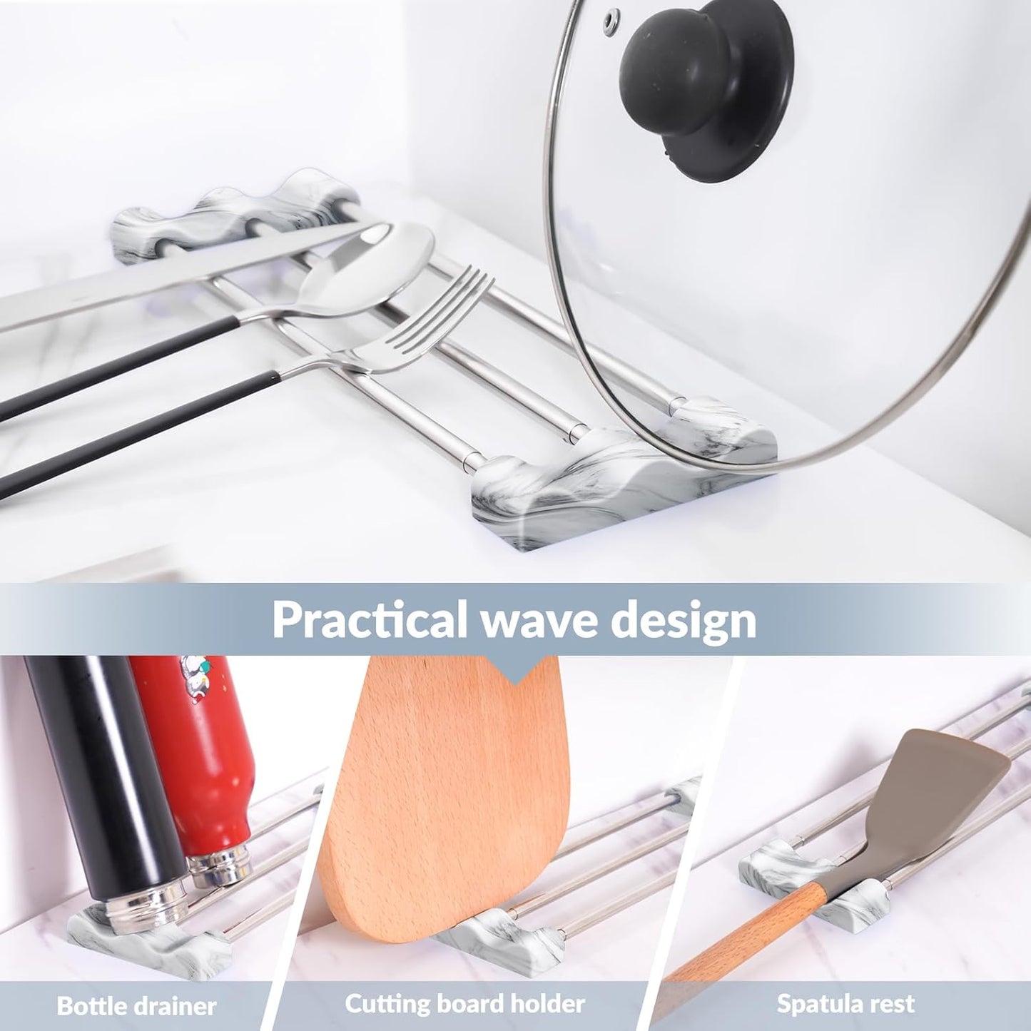 Adjustable Over-The-Sink Kitchen Rack for Dishcloths, Sponges