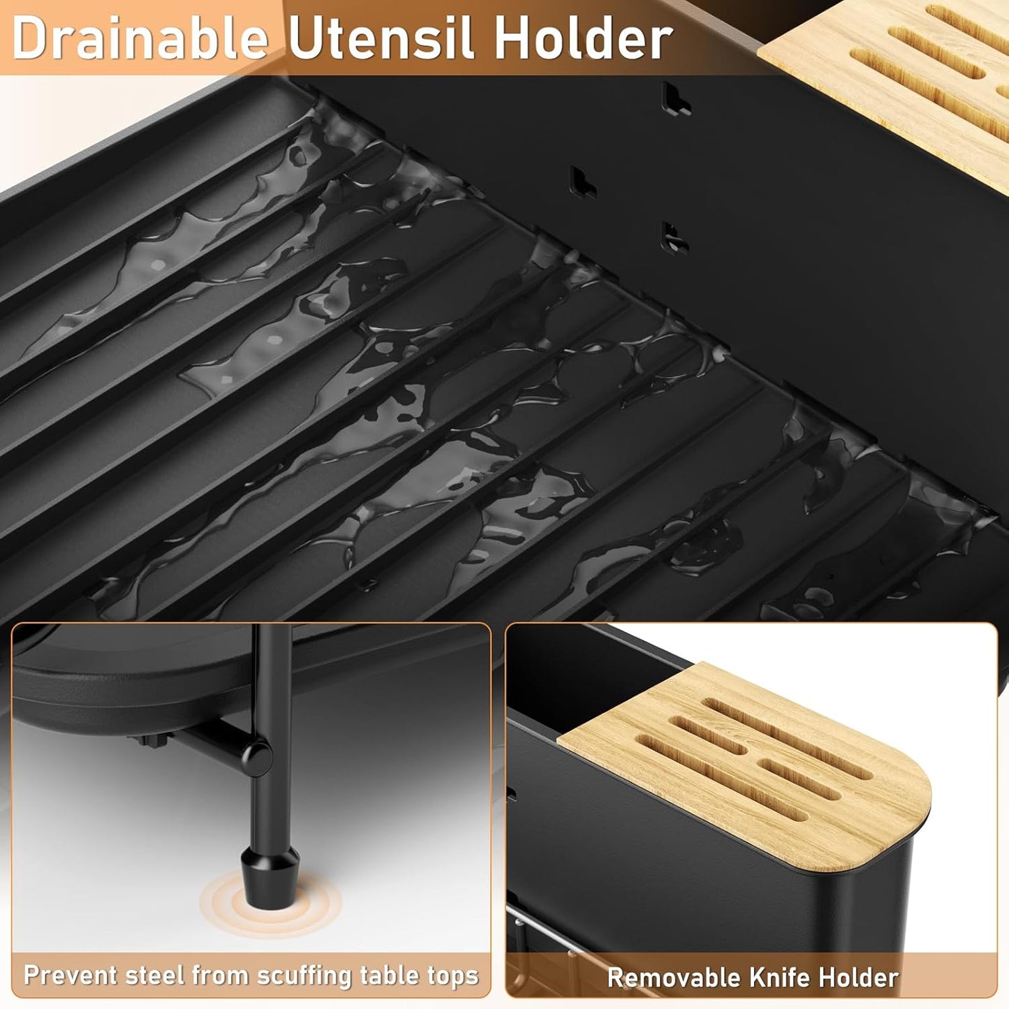 Large Dish Drying Rack, Multifunctional Dish Rack for Kitchen Counter
