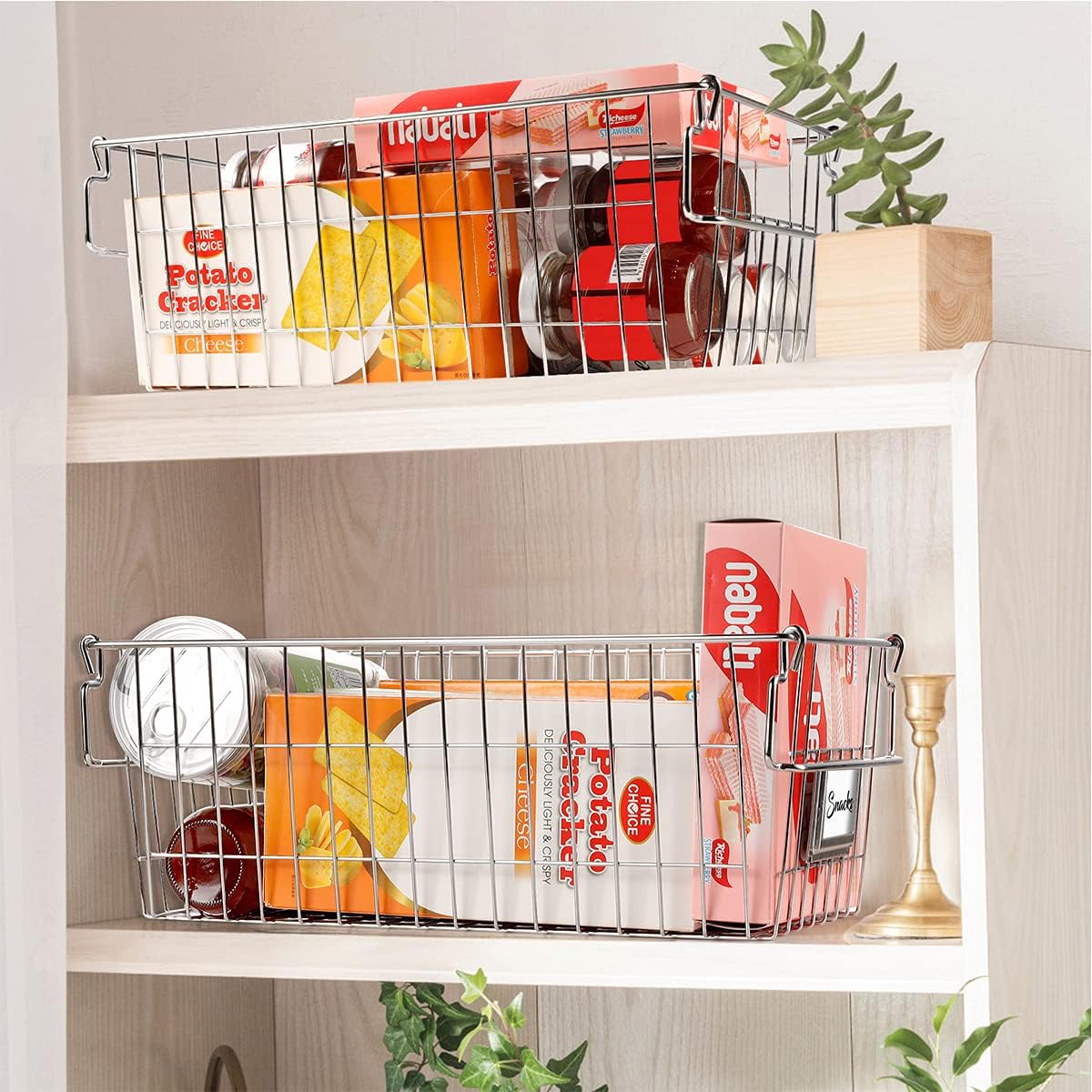 Stackable Chest Freezer Baskets Organizer Bins
