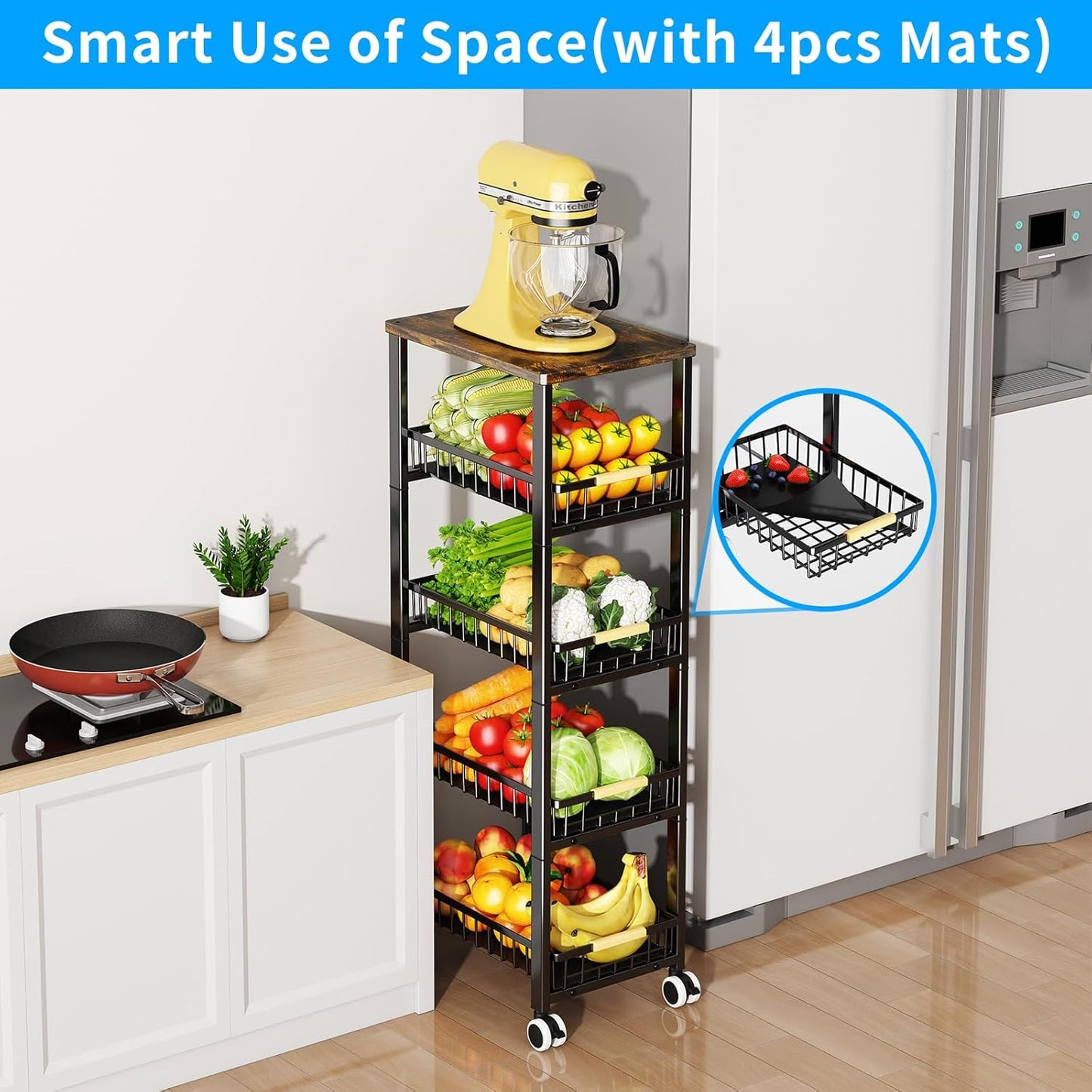 Fruit Vegetable Storage Basket for Kitchen
