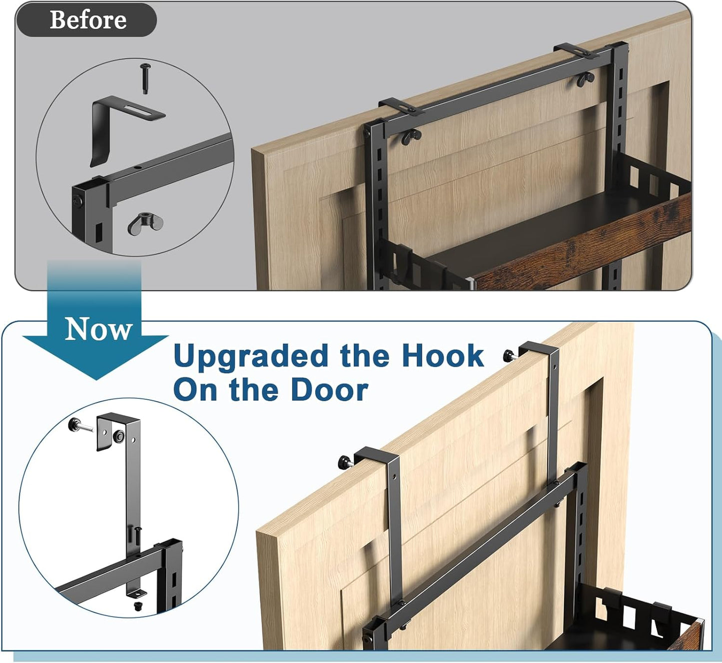 6-Tier Over the Door Pantry Organizer, 2-in-1 Door Hanging or Wall Mounted Spice Rack