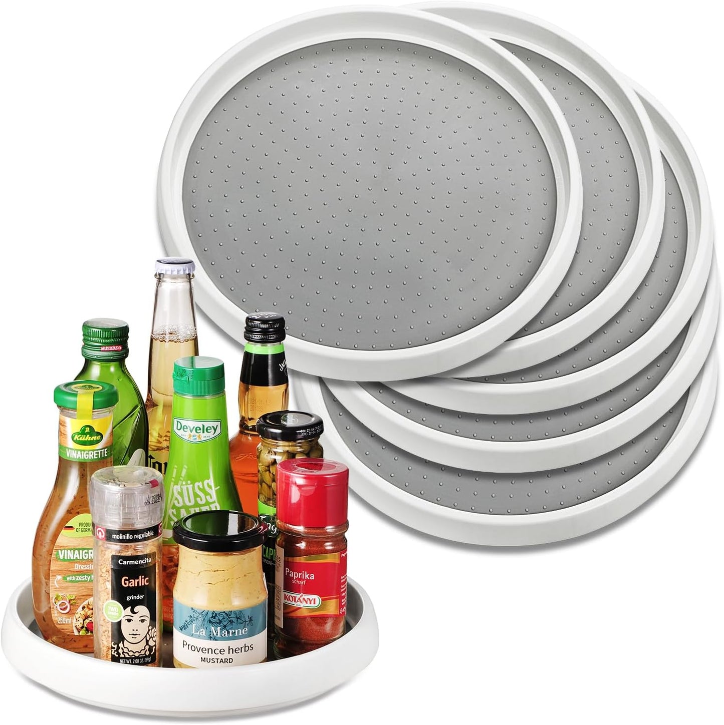 6 Pack 10 Inch Lazy Susan Turntable Rotating Organizer