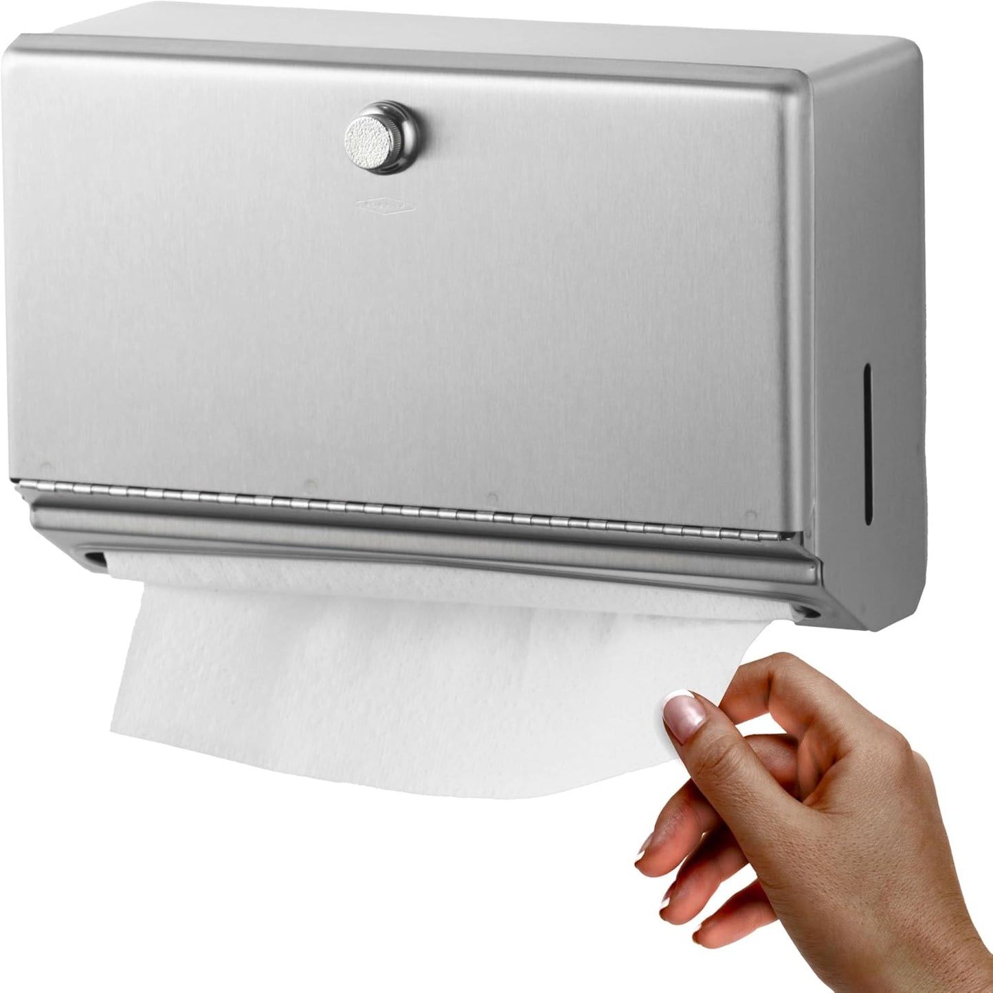 Wall-Mounted Paper Towel Dispenser – Stainless Steel, Holds 200 C-Fold or 275 Multifold Towels