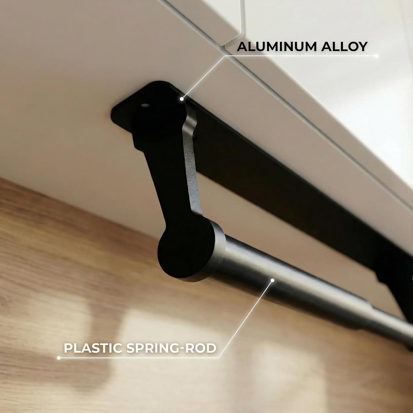 Paper Towel Holder - Self-Adhesive or Drilling, Black, Wall Mounted
