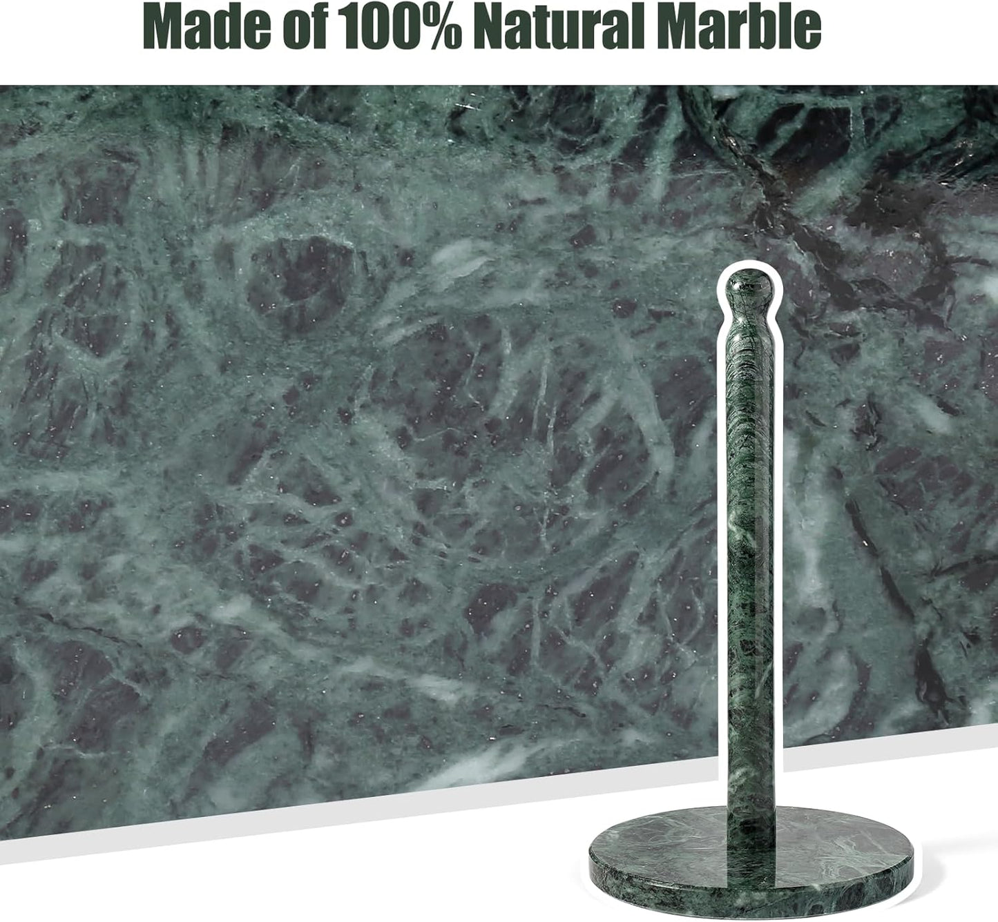 Italian Natural Marble Paper Towel Holder Countertop