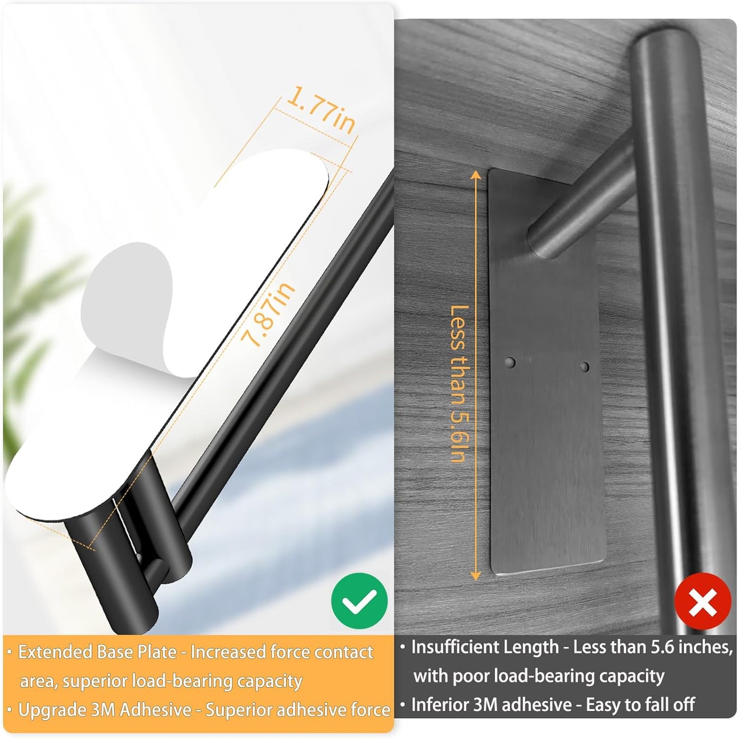 Under Cabinet Paper Towel Holder for Kitchen, Upgraded Heavy Duty Double Pole Design