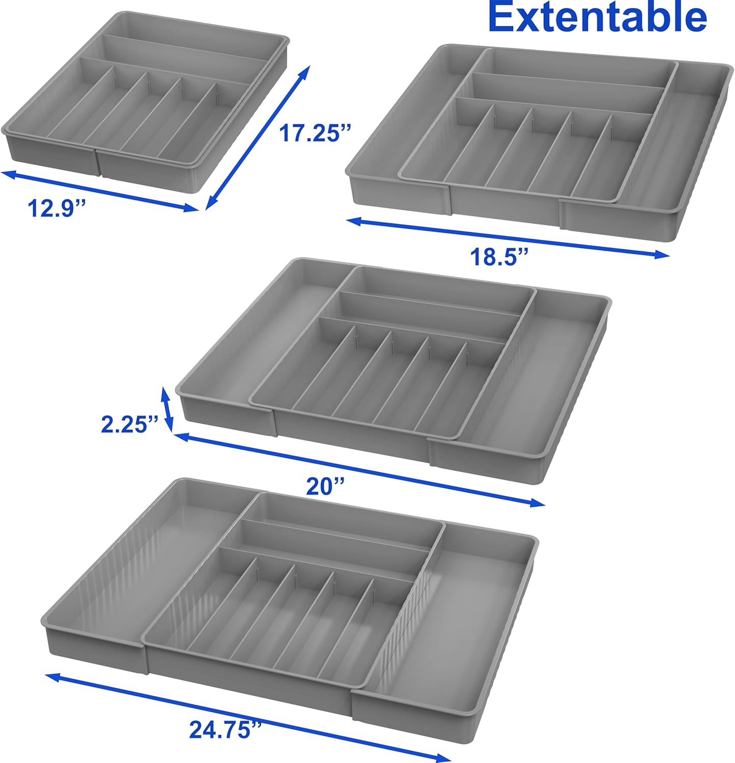 Expandable Kitchen Drawer Flatware Organizer