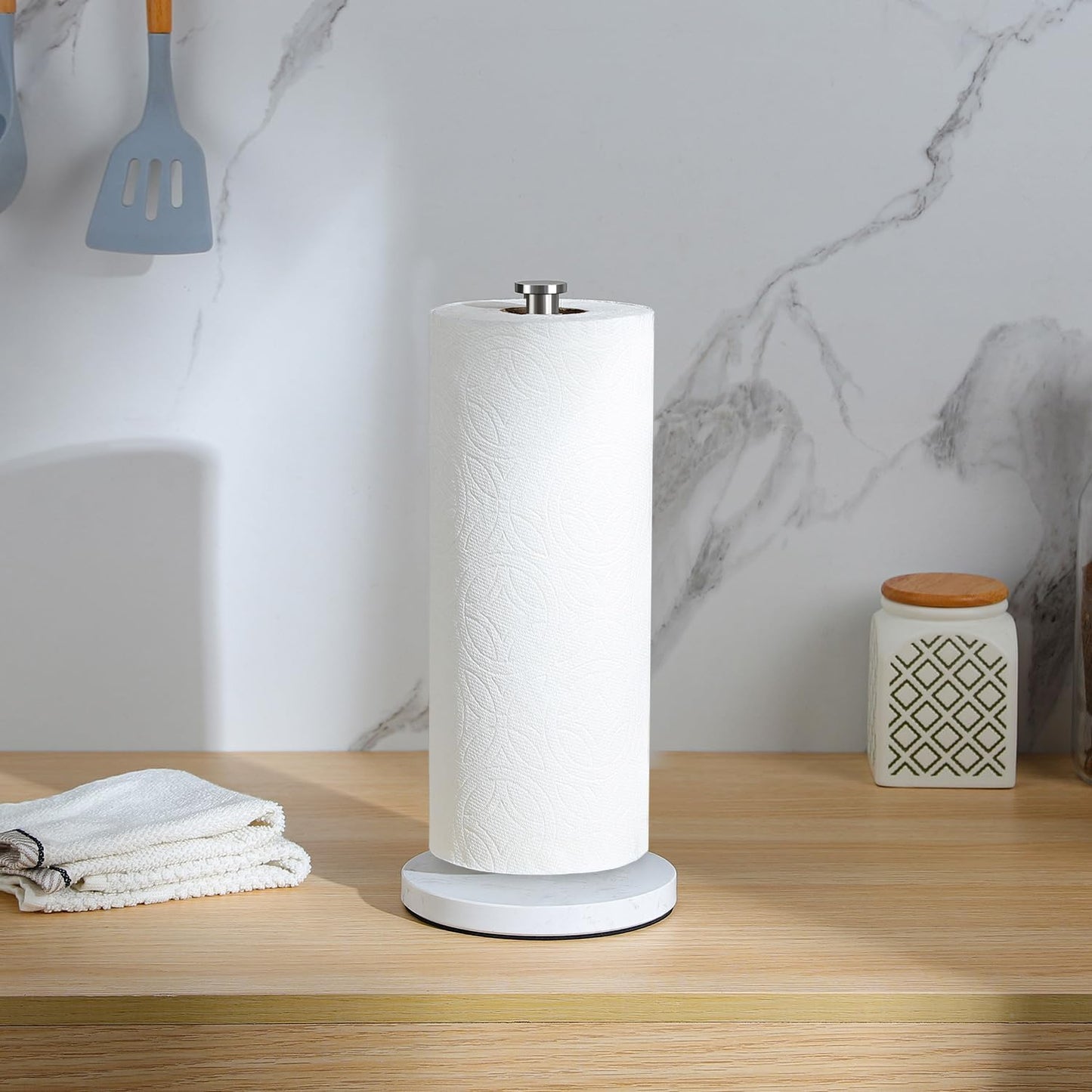 Heavy Marble Base Paper Towel Holder Countertop