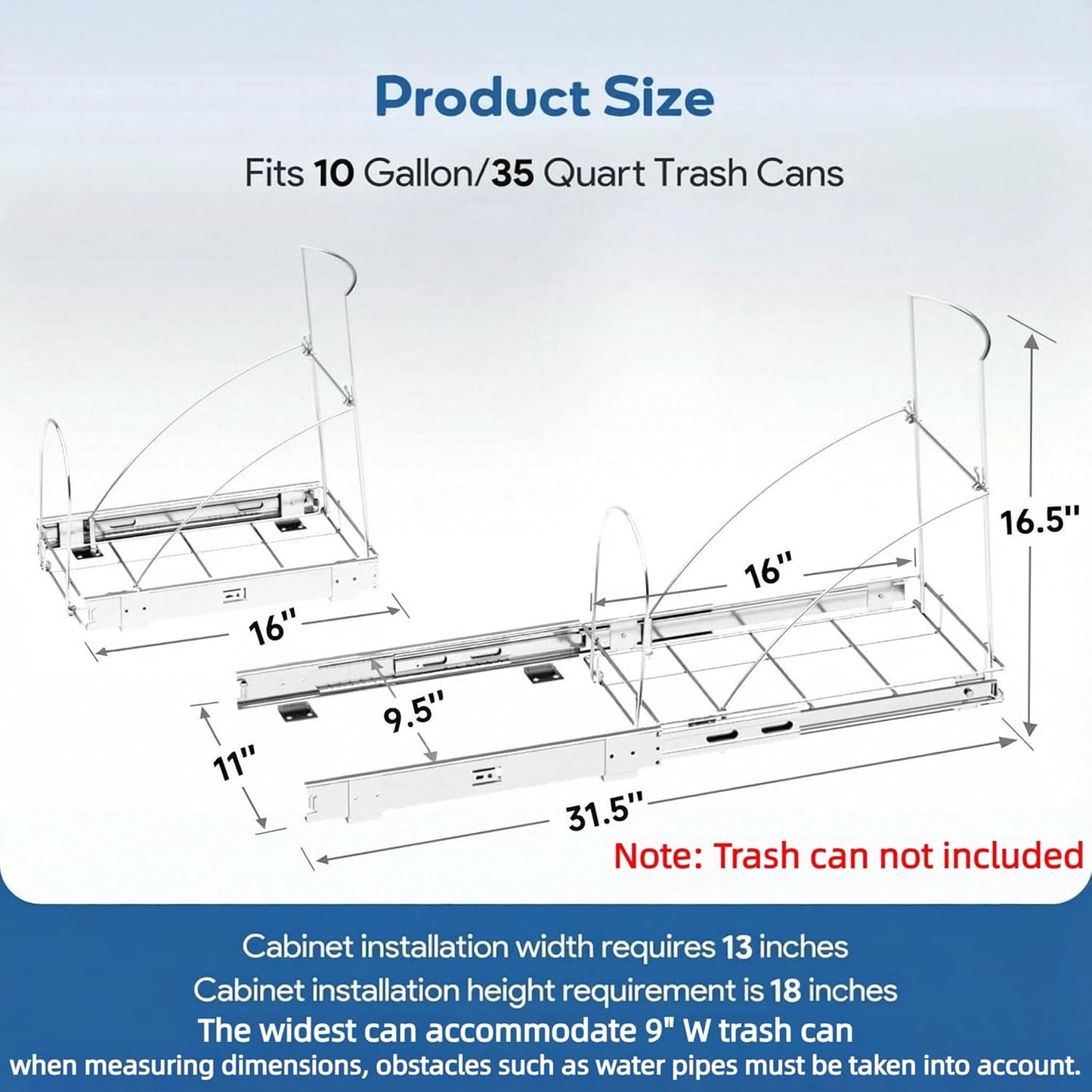 Pull Out Trash Can Under Cabinet & Under Sink