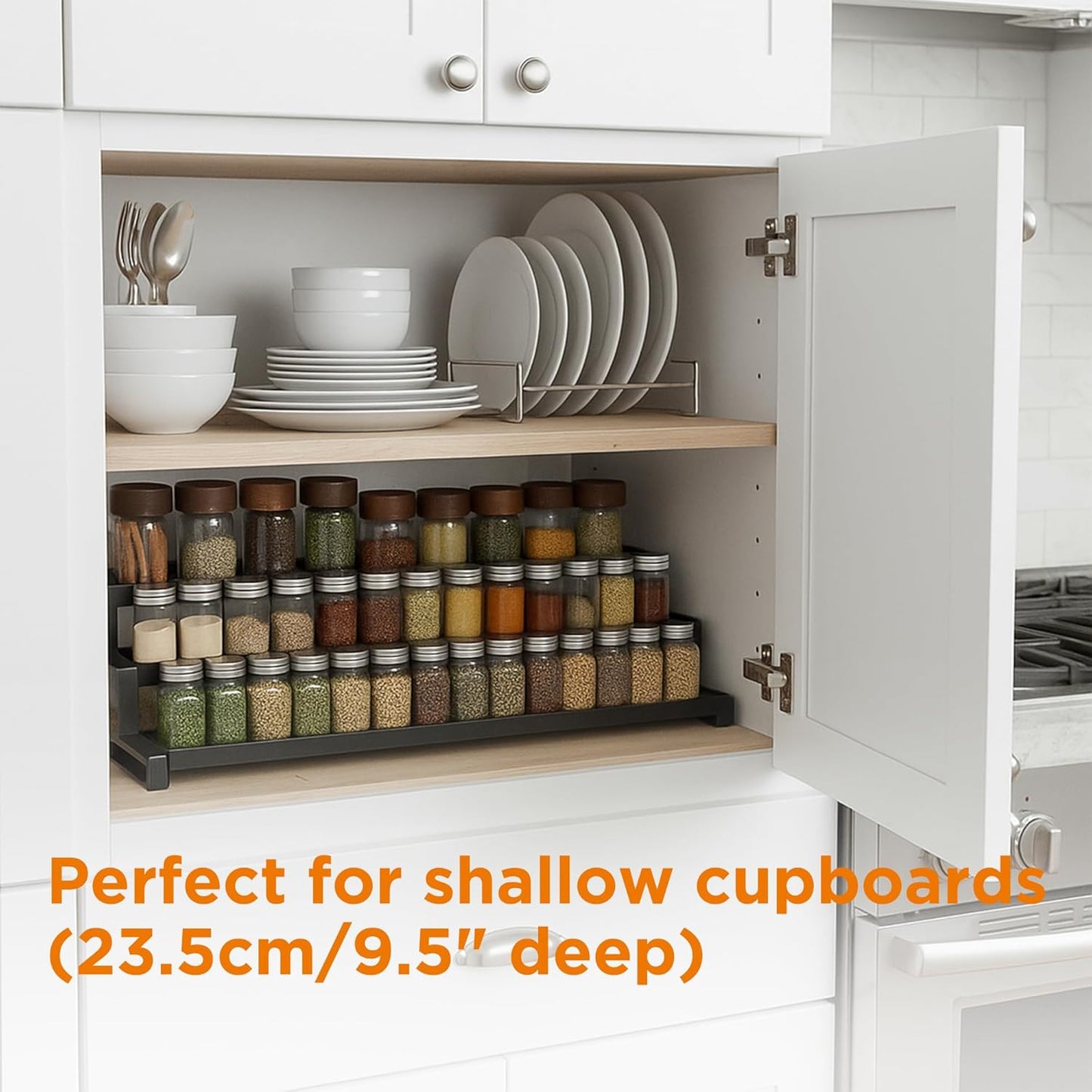 3-Tier Spice Rack Organizer for Kitchen Cabinet or Pantry