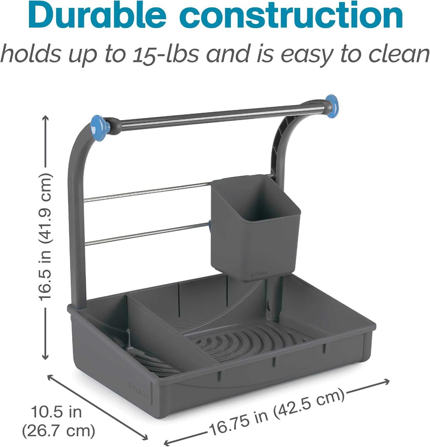 Under Sink Storage Caddy, Kitchen and Bathroom Organization and Storage with Tray